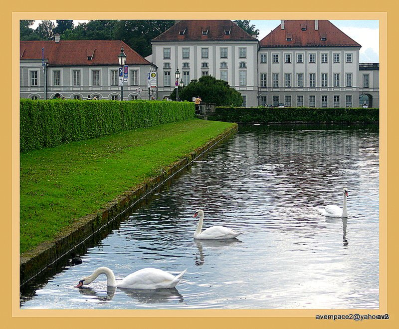 Canon PowerShot SD790 IS (Digital IXUS 90 IS / IXY Digital 95 IS) sample photo. El palacio,el estanque y los gansos.alemania photography