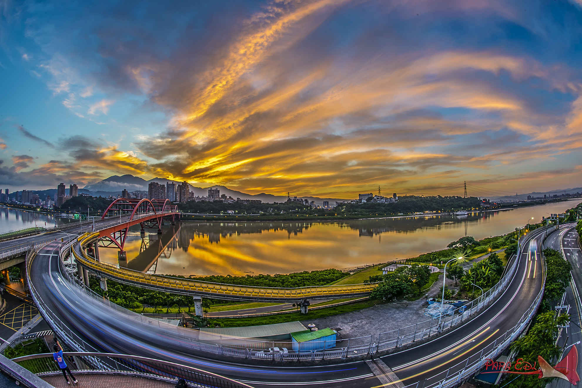 Nikon D800E + Nikon AF Fisheye-Nikkor 16mm F2.8D sample photo. Guan-du bridge photography