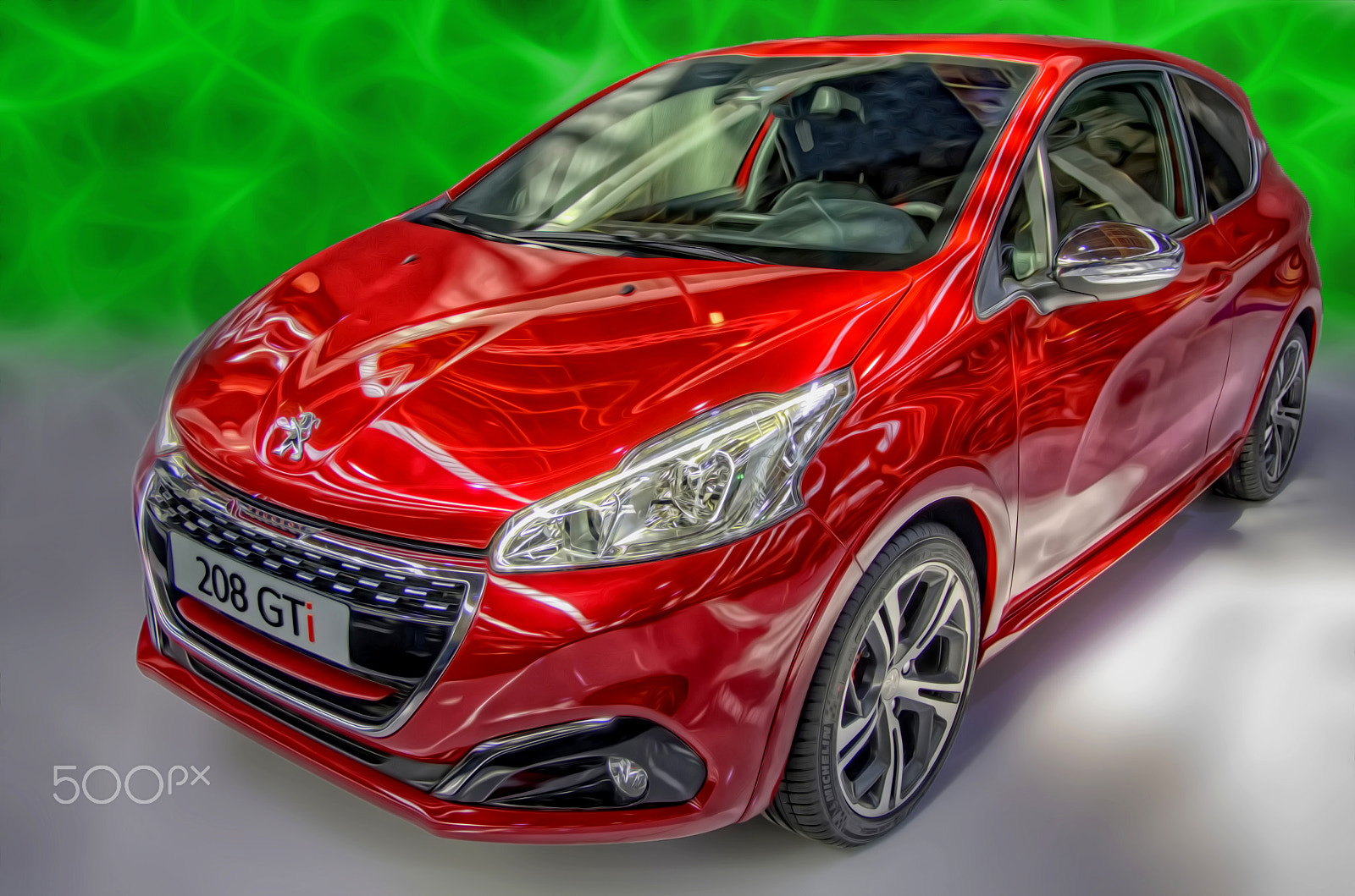 Pentax K-5 sample photo. Peugeot 208 gti photography