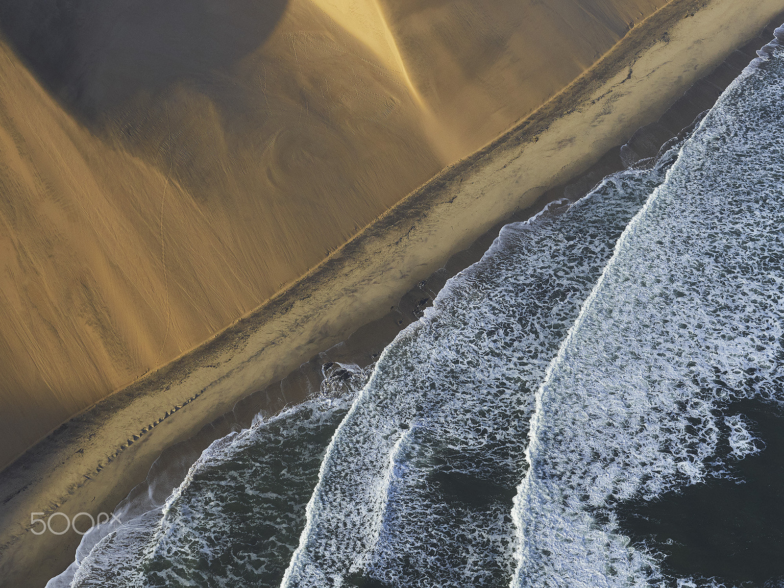 Phase One IQ250 sample photo. Namib desert & antlantic ocean photography