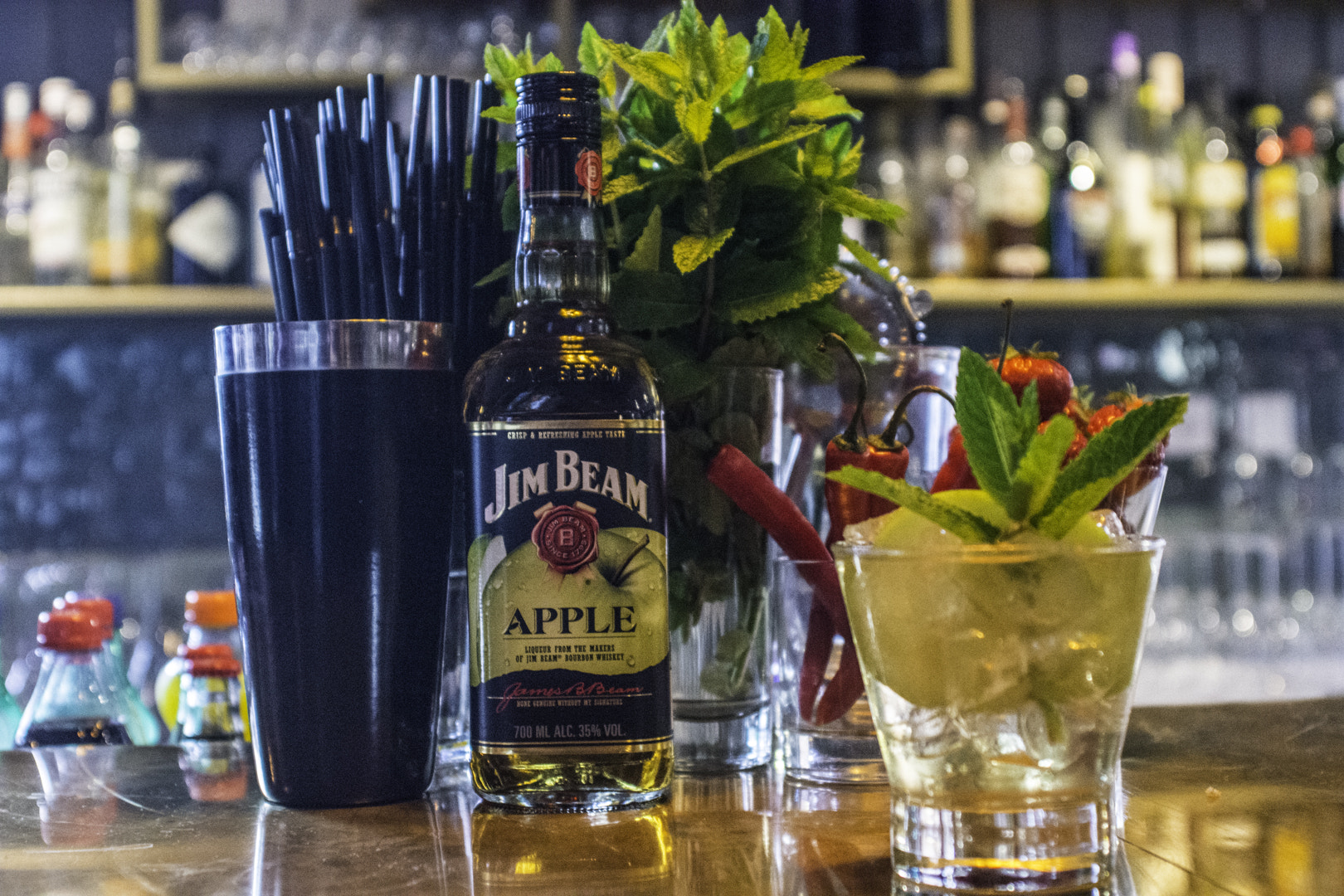 AF Zoom-Nikkor 28-85mm f/3.5-4.5 sample photo. Jim beam apple. photography