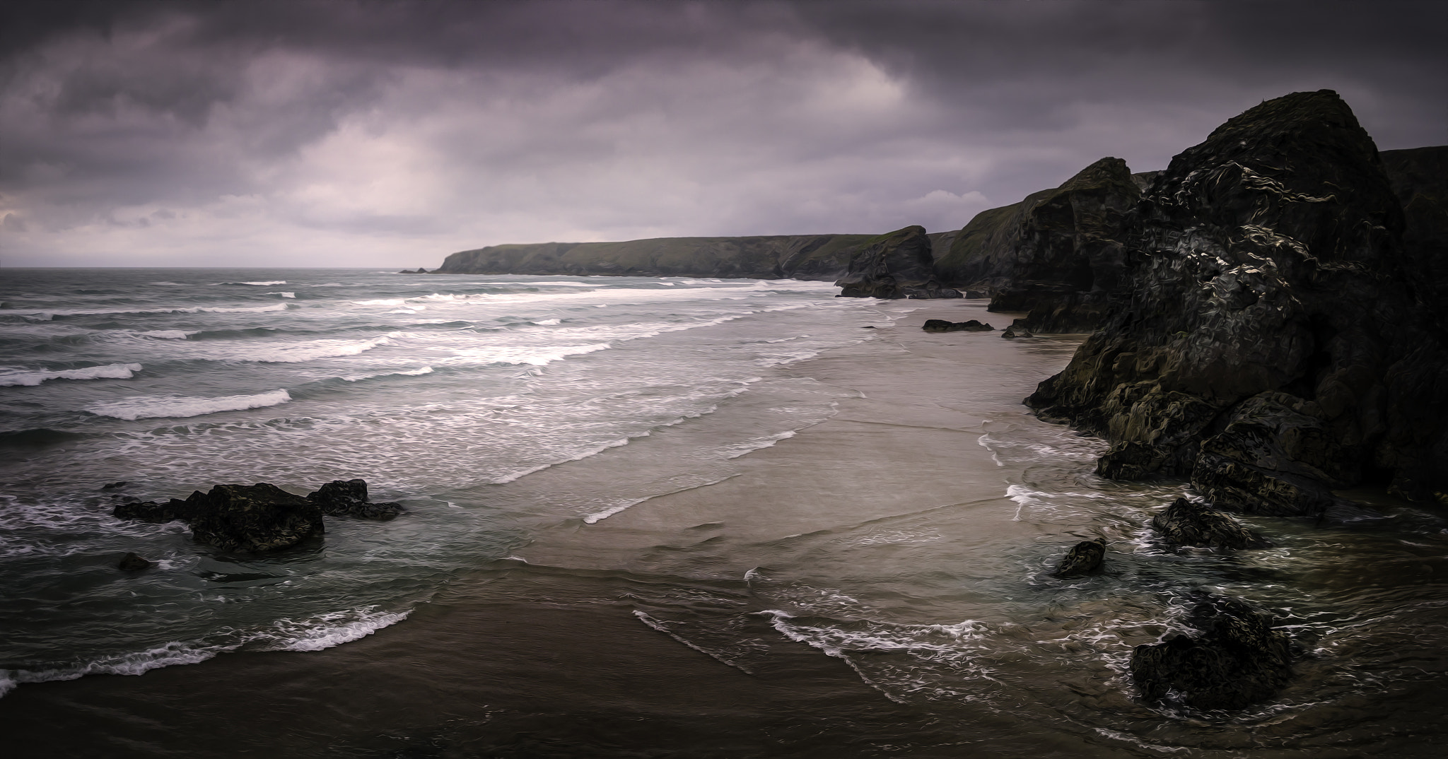 Panasonic Lumix DMC-GX1 + Panasonic Lumix G 14mm F2.5 ASPH sample photo. Bedruthan steps ii photography