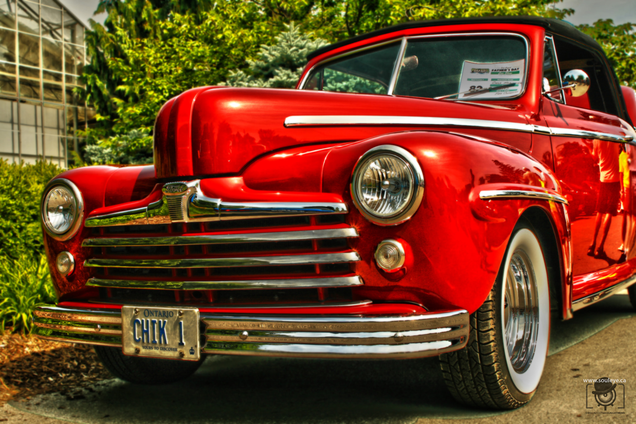 Canon EF 28-105mm f/3.5-4.5 USM sample photo. Really red old ford truck photography
