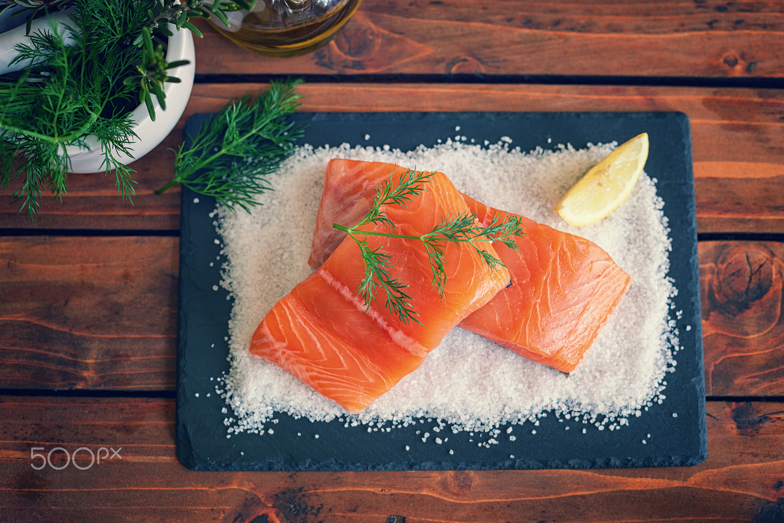 Canon EOS 5D Mark II + Canon EF 50mm F1.4 USM sample photo. Raw salmon fillet photography