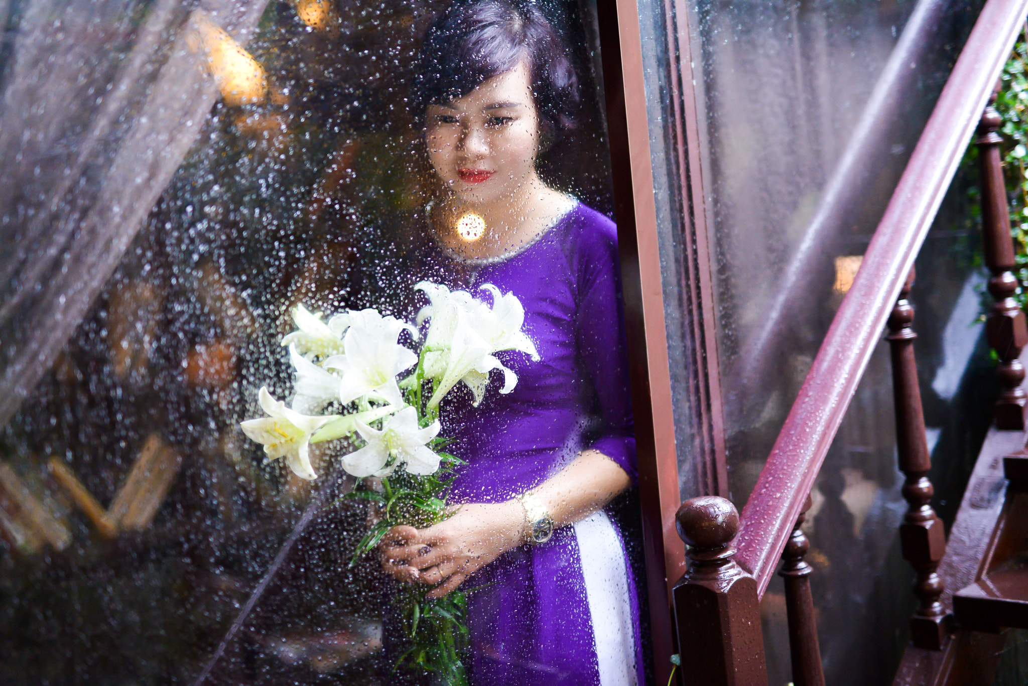 Nikon D600 + Sigma 50mm F1.4 DG HSM Art sample photo. Ao dai a vietnamese woman's long-sleeved tunic with ankle-length panels at front and back, worn... photography