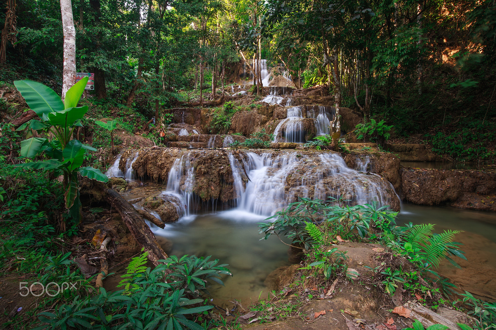 Nikon Df + Nikon AF-S Nikkor 18-35mm F3.5-4.5G ED sample photo. Ngao waterfall in the national park photography