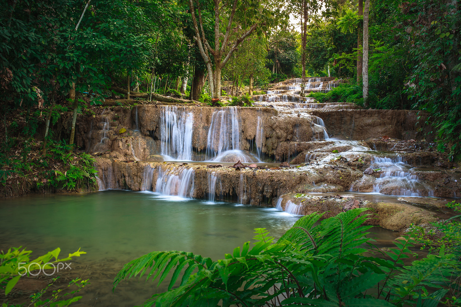 Nikon Df + Sigma 35mm F1.4 DG HSM Art sample photo. Ngao waterfall in the national park photography