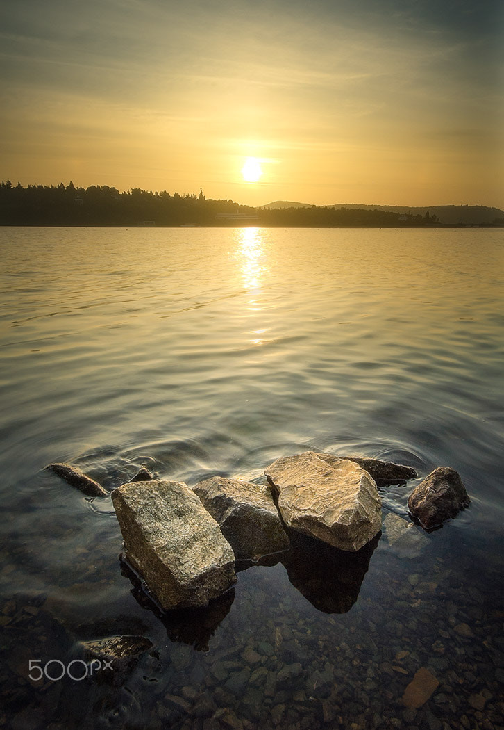 Nikon D70 sample photo. Sunrise at brno dam photography