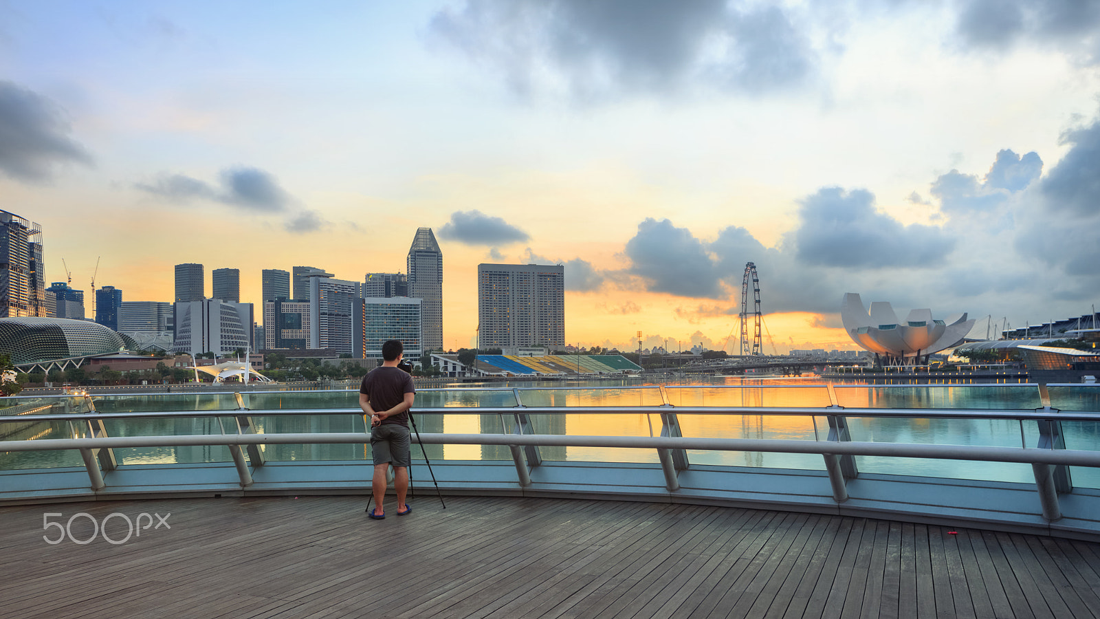 Canon TS-E 24.0mm f/3.5 L II sample photo. Singapore marina bay sunrise photography