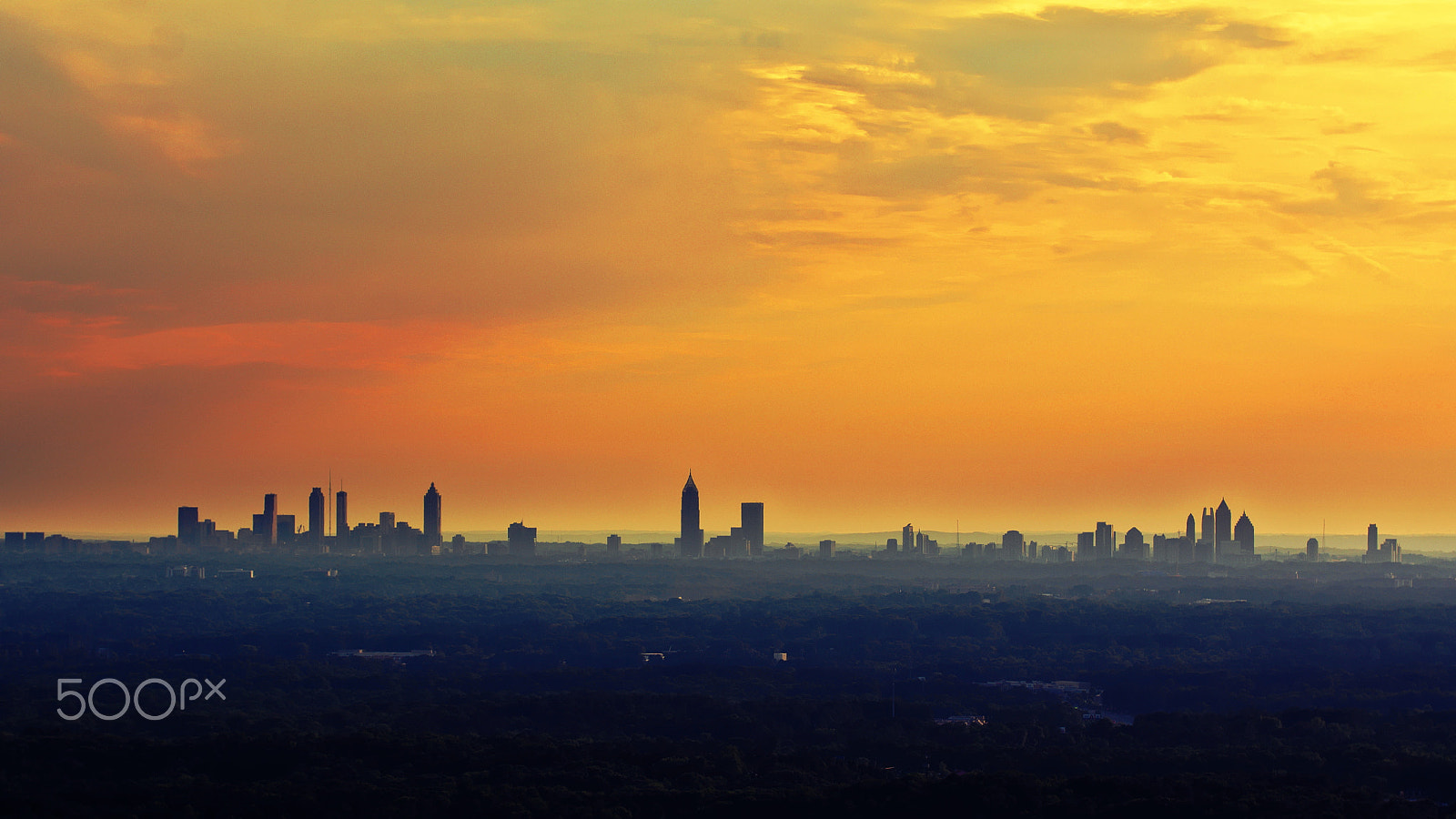 Nikon D7100 + Sigma 50-100mm F1.8 DC HSM Art sample photo. Atlanta skyline photography