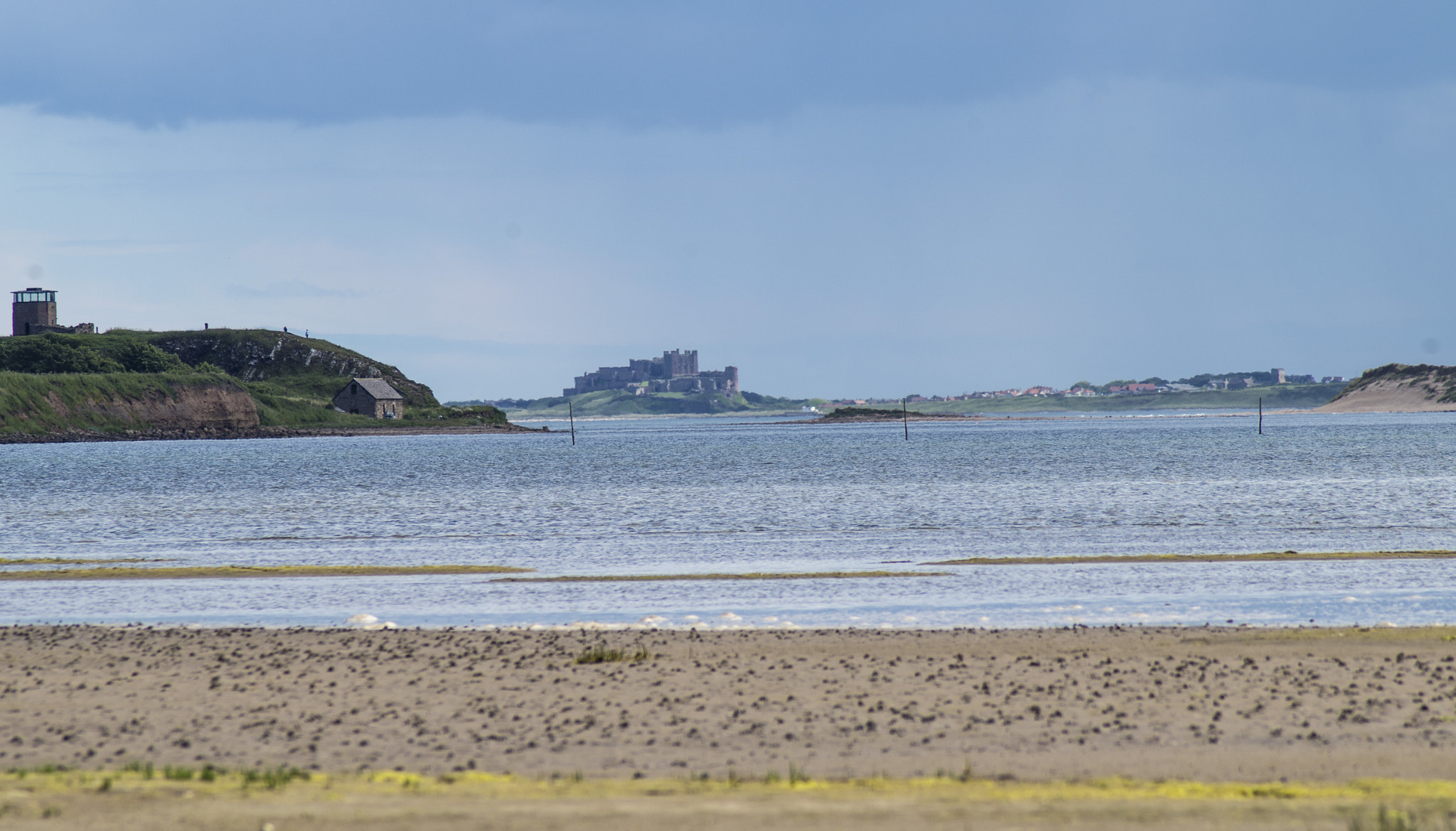Tamron AF 70-300mm F4-5.6 Di LD Macro sample photo. Bamburgh in the distance photography