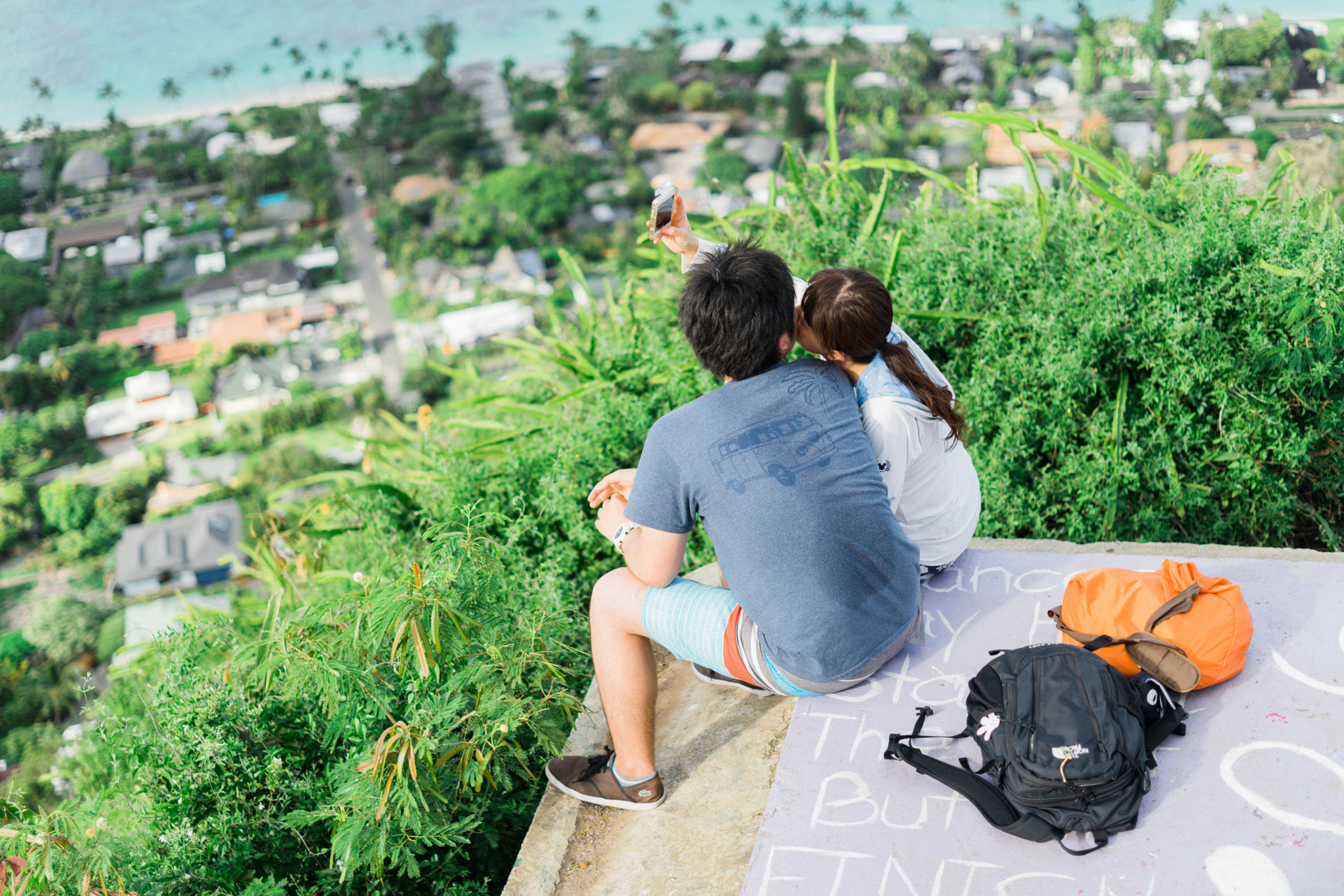E 50mm F2 sample photo. Lovers overlooking lanikai photography