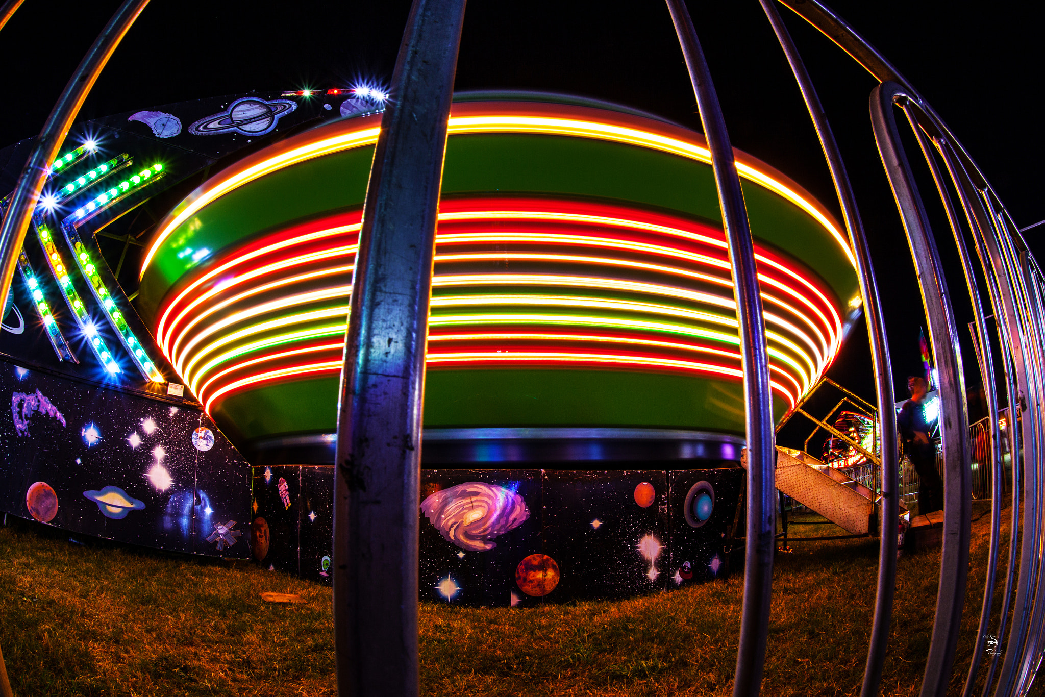 Canon EF 8-15mm F4L Fisheye USM sample photo. Gravitron light show photography