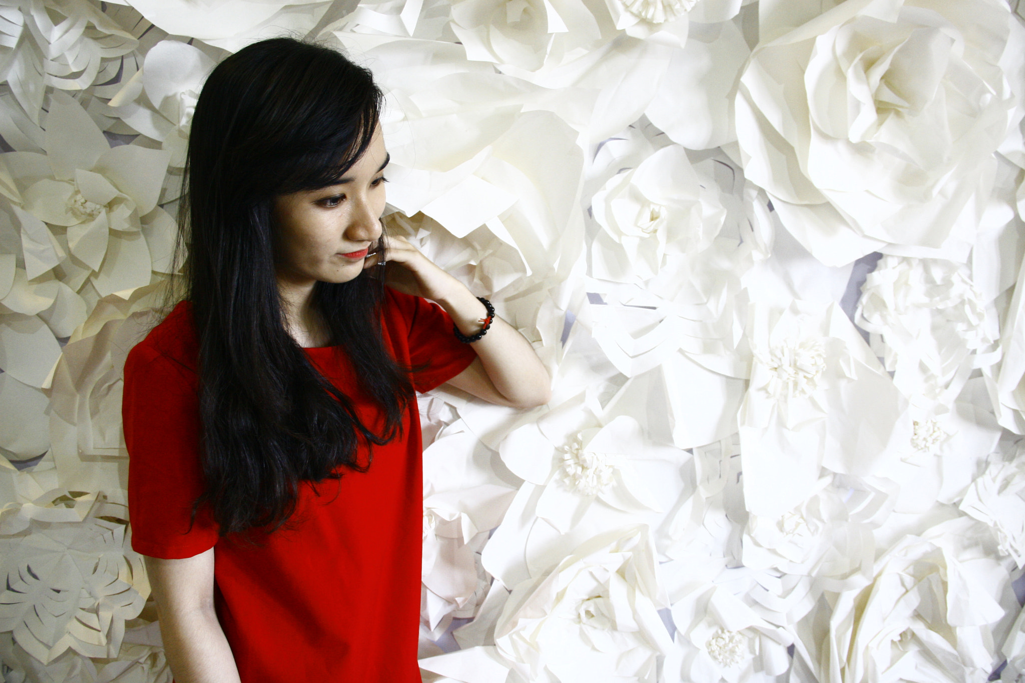 Canon EOS 30D sample photo. Red dress photography