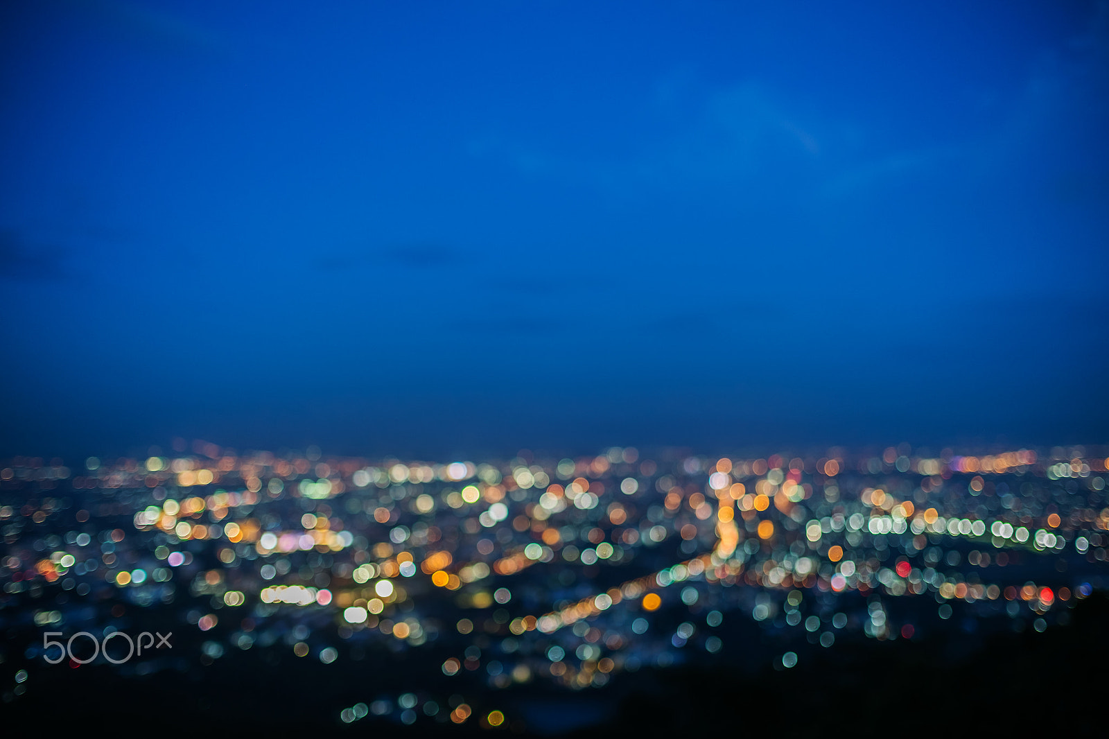 Fujifilm X-M1 + Fujifilm XF 23mm F1.4 R sample photo. Lighting bokeh top view of chiang mai, thailand photography