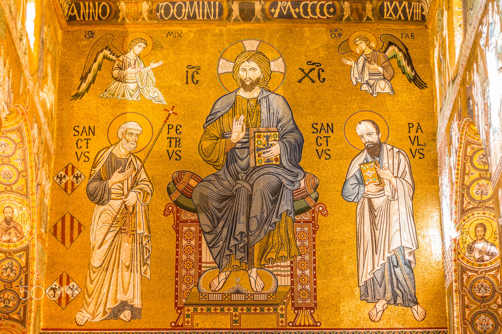 Canon EOS 7D + Canon EF 50mm f/1.8 sample photo. Golden mosaic in la martorana church, palermo, italy photography