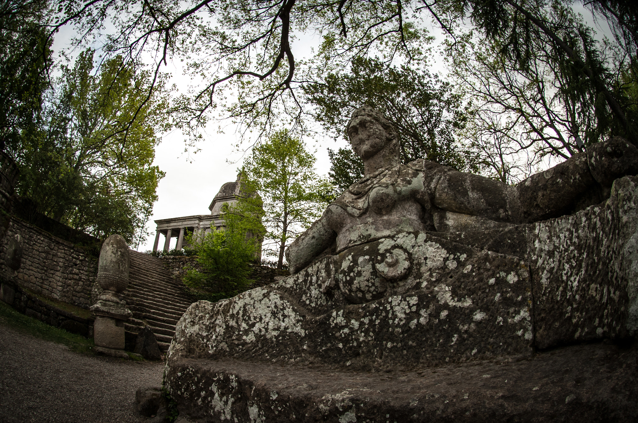 Nikon AF DX Fisheye-Nikkor 10.5mm F2.8G ED sample photo. Bomarzo park, italy photography