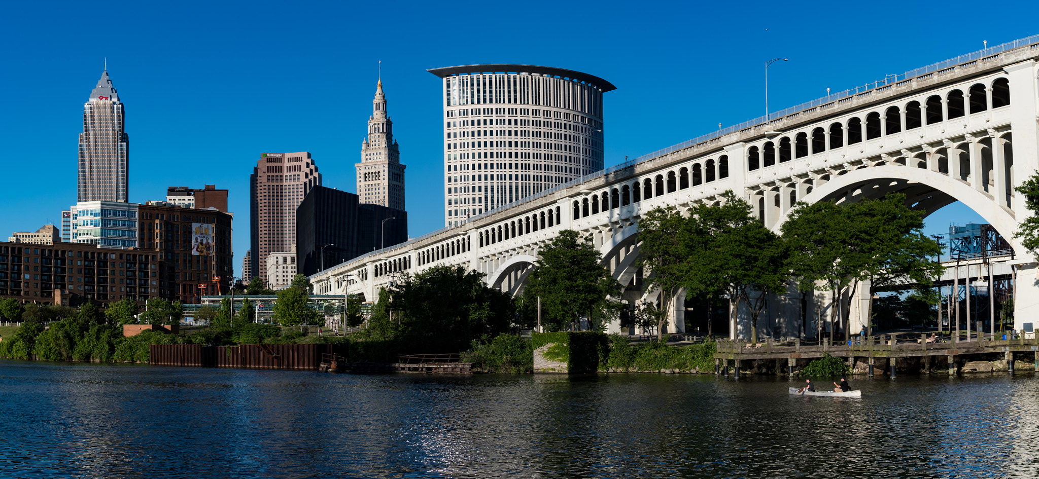 Nikon D500 + Tamron 18-270mm F3.5-6.3 Di II VC PZD sample photo. Cleveland and the cuyahoga river photography