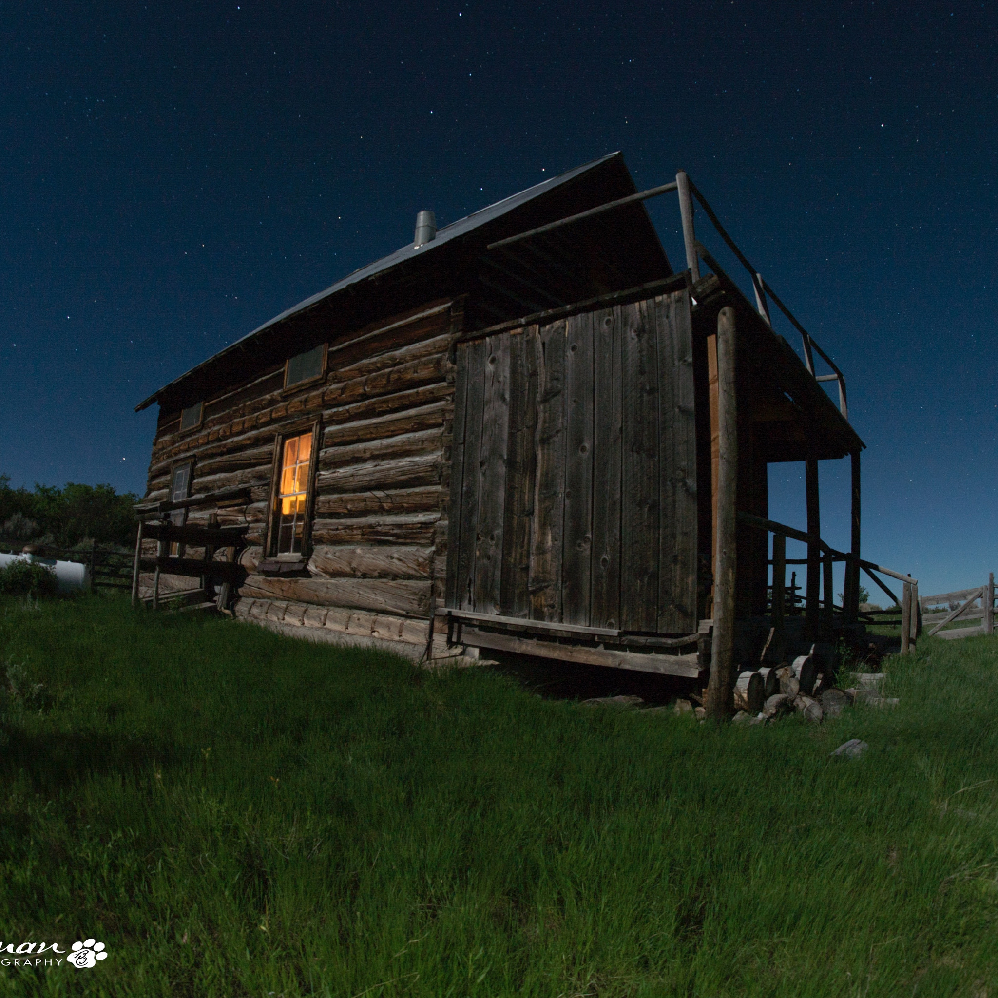 Sony a7S + Sony 16mm F2.8 Fisheye sample photo. Abandoned cabin in colorado at night photography