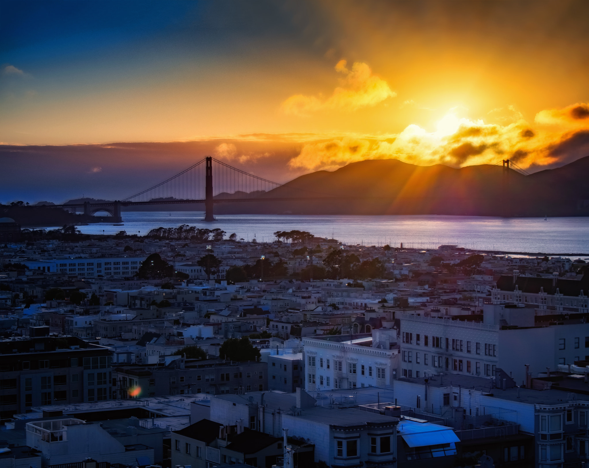 Olympus PEN E-PL5 sample photo. Sf rooftop view photography