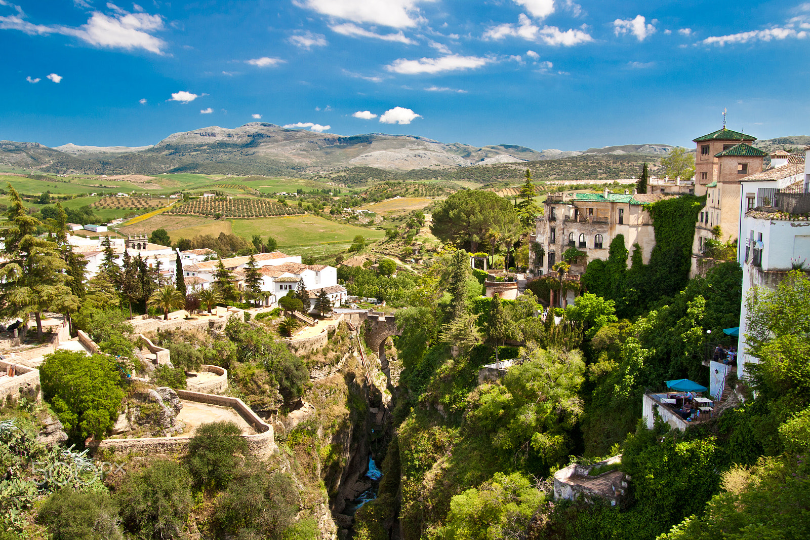 Canon EOS 50D + Sigma 18-50mm f/2.8 Macro sample photo. Panoramic view of ronda, andalusia, spain photography