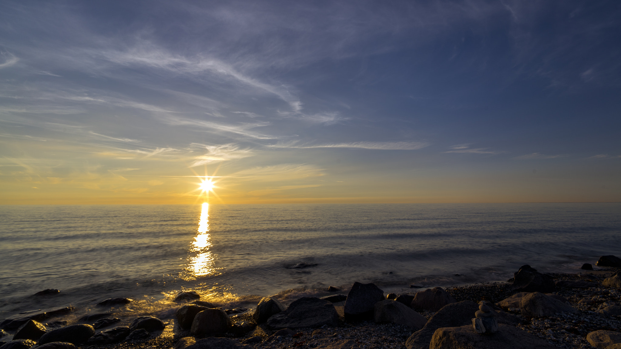 Sony a7 II sample photo. Sunset on island fehmarn photography