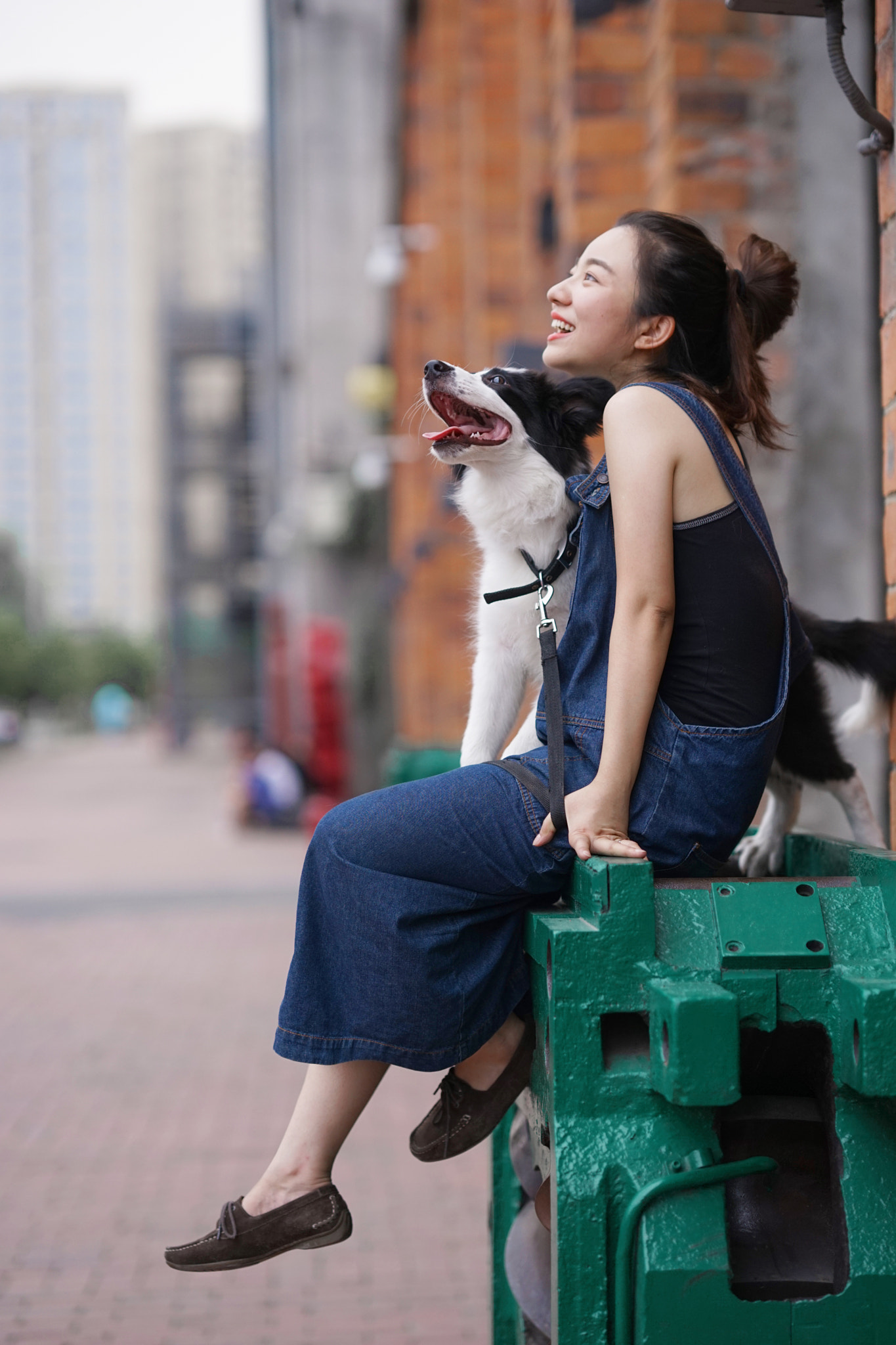 Sony a7 + Sony FE 85mm F1.4 GM sample photo. She and her dog photography