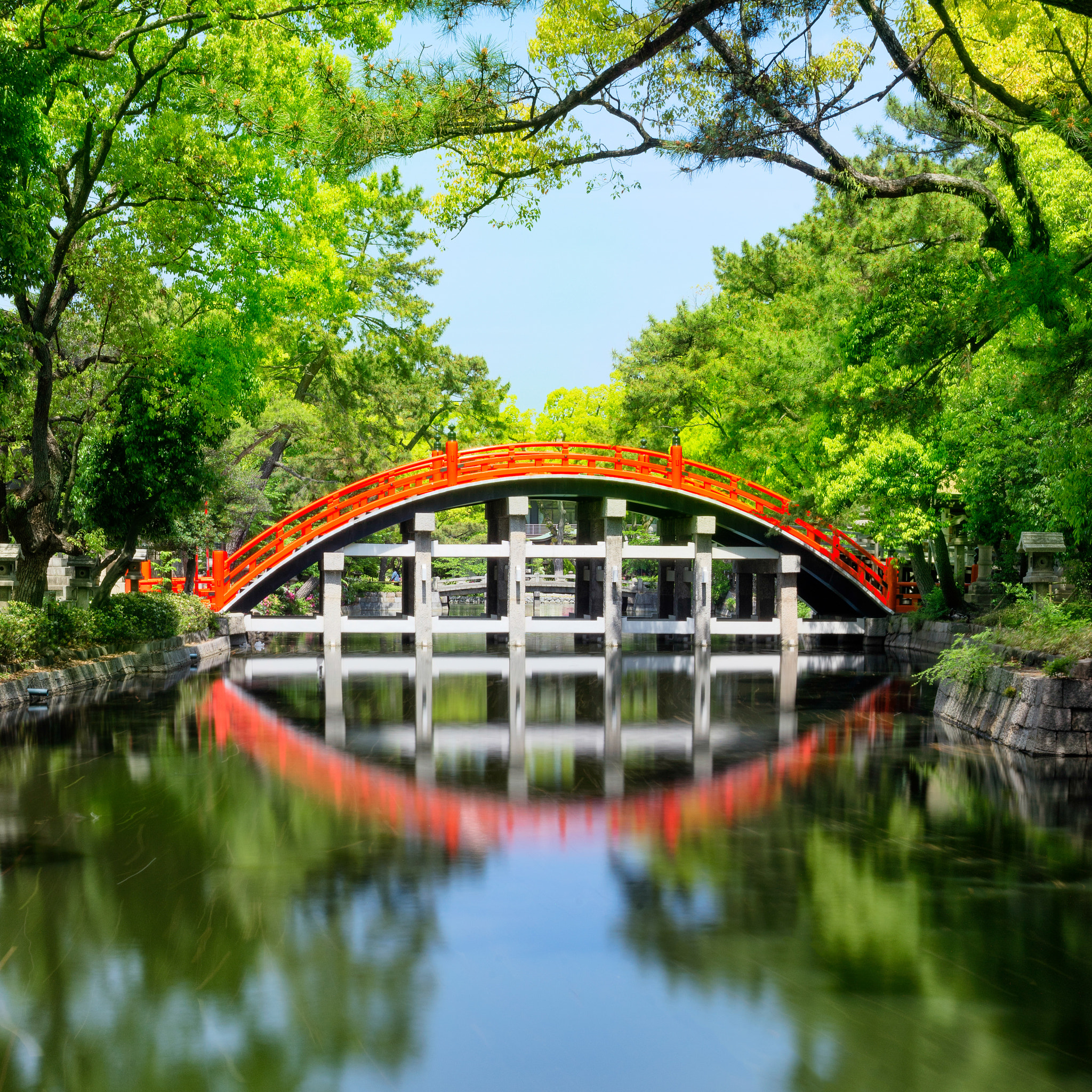 Sony a7 II + Canon EF 17-40mm F4L USM sample photo. Sumiyoshi grand shrine photography