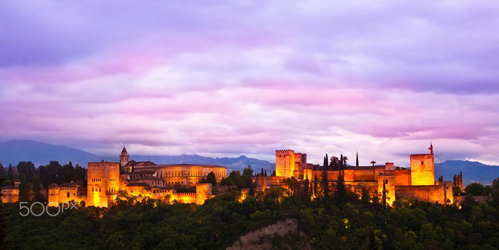 Canon EOS 50D + Sigma 18-50mm f/2.8 Macro sample photo. Panorama of alhambra, granada, spain photography