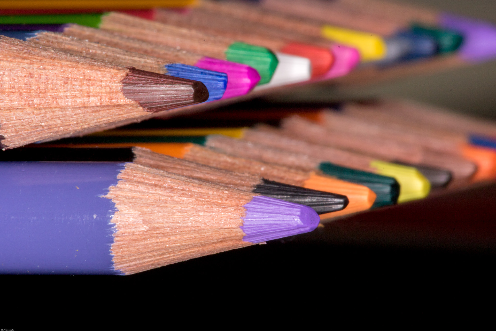 Canon EF 180mm F3.5L Macro USM sample photo. Fun with colored pencils photography