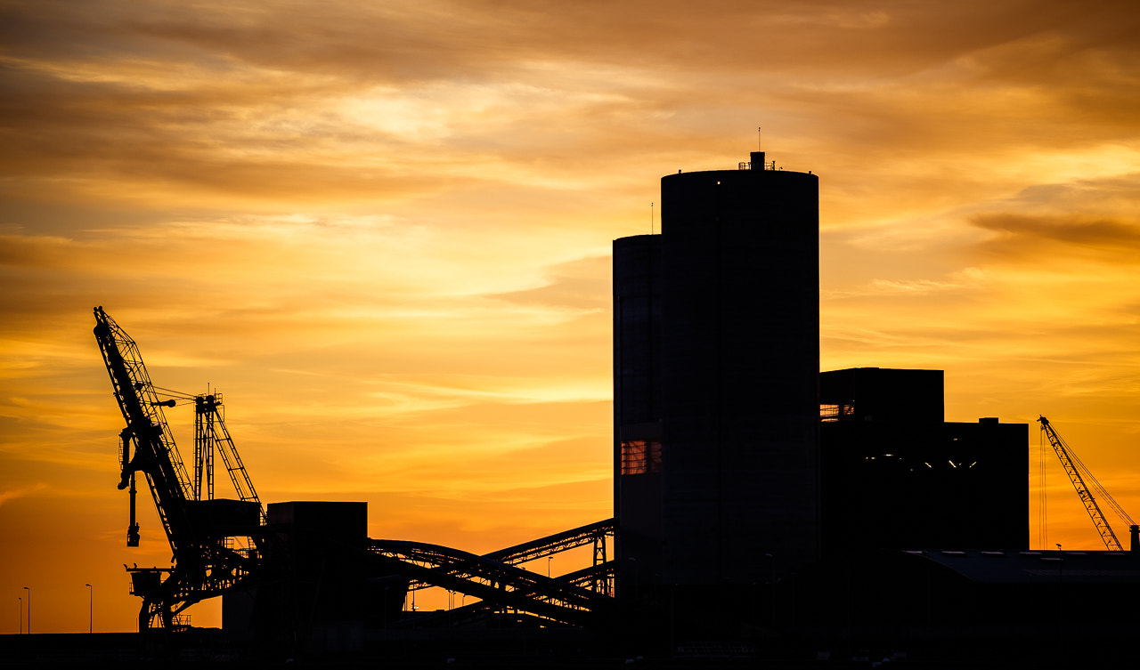 ZEISS Apo Sonnar T* 135mm F2 sample photo. Industrial landscape from la pallice photography