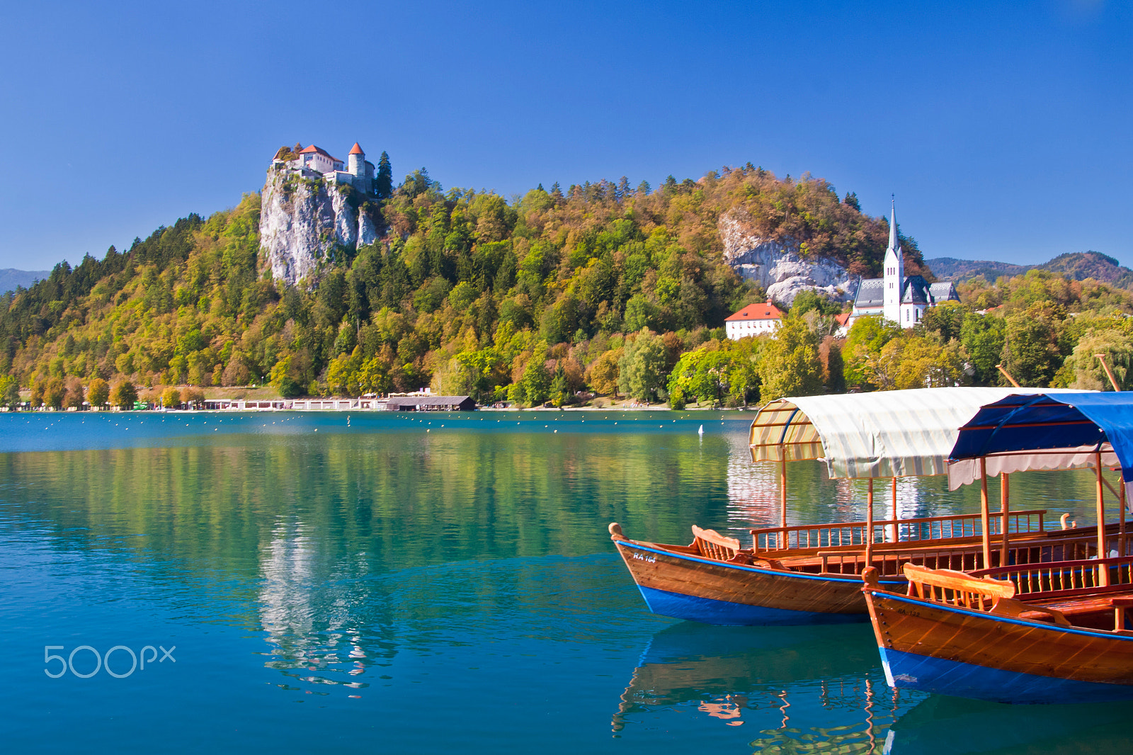 Canon EOS 50D + Sigma 18-50mm f/2.8 Macro sample photo. Traditional wooden boats in bled photography