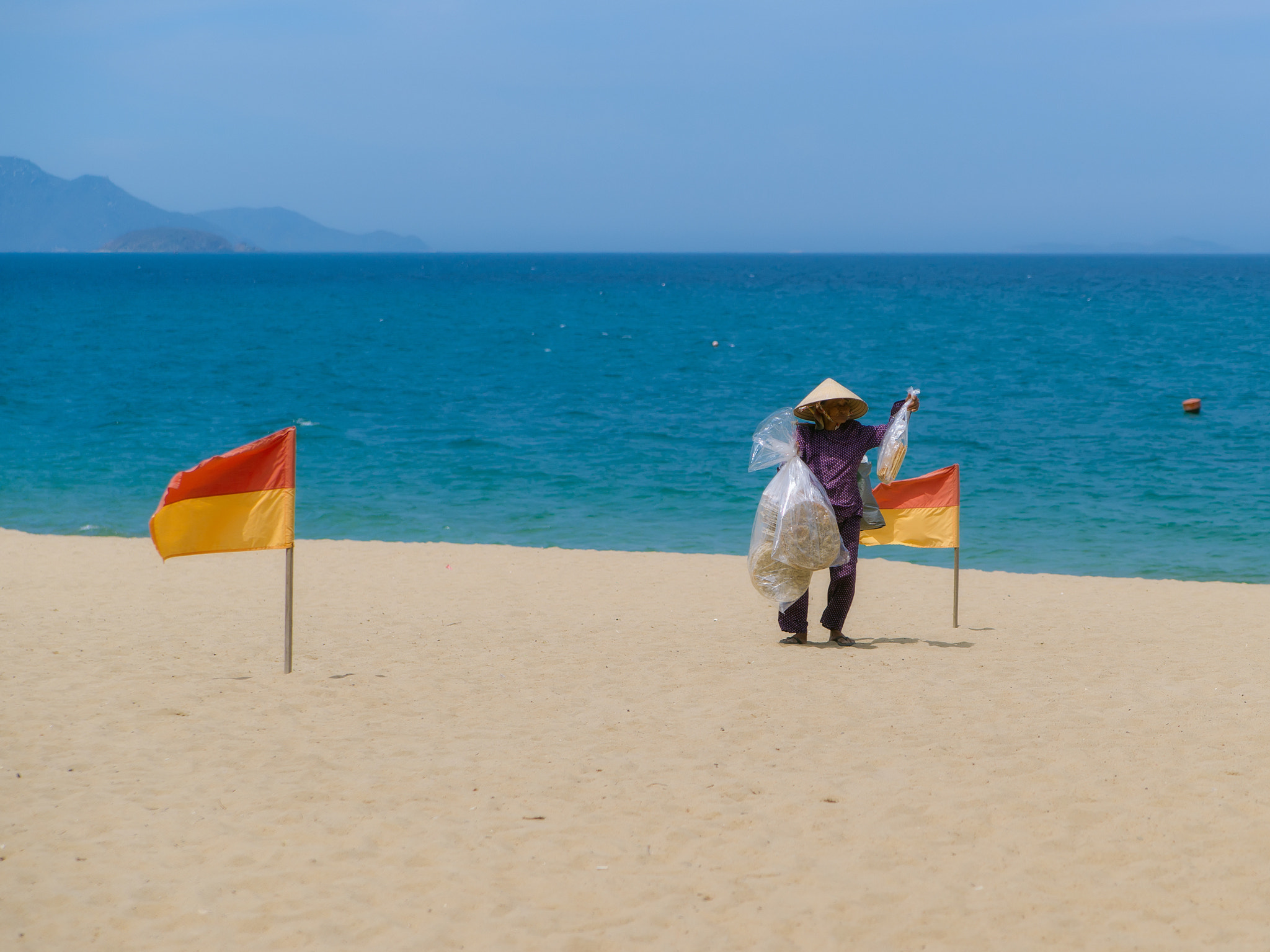 Sony Alpha DSLR-A850 sample photo. Shopping service on the beach. photography