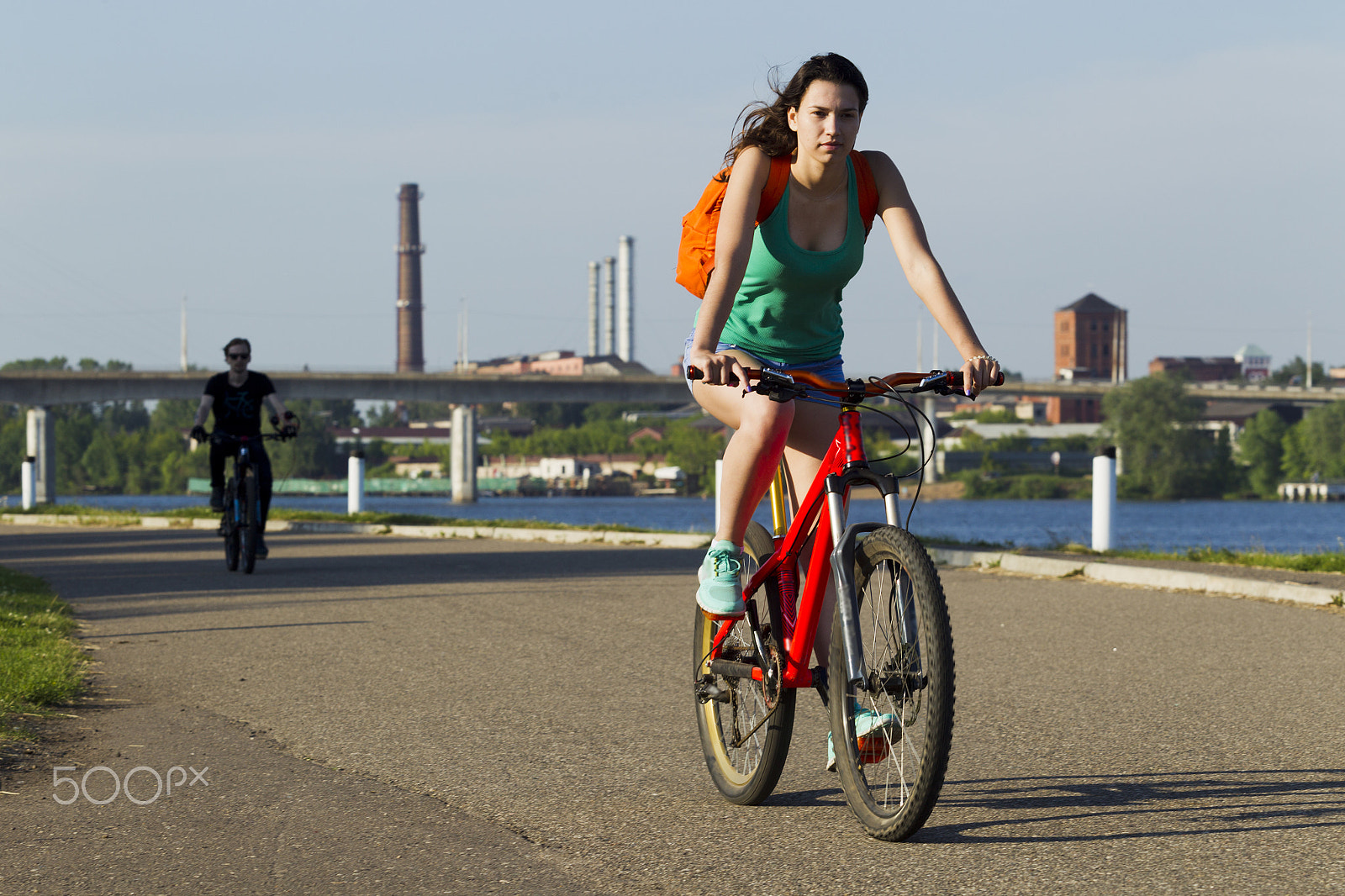 Canon EOS-1D Mark IV + Canon EF 70-200mm F2.8L USM sample photo. The girl on a bicycle riding photography