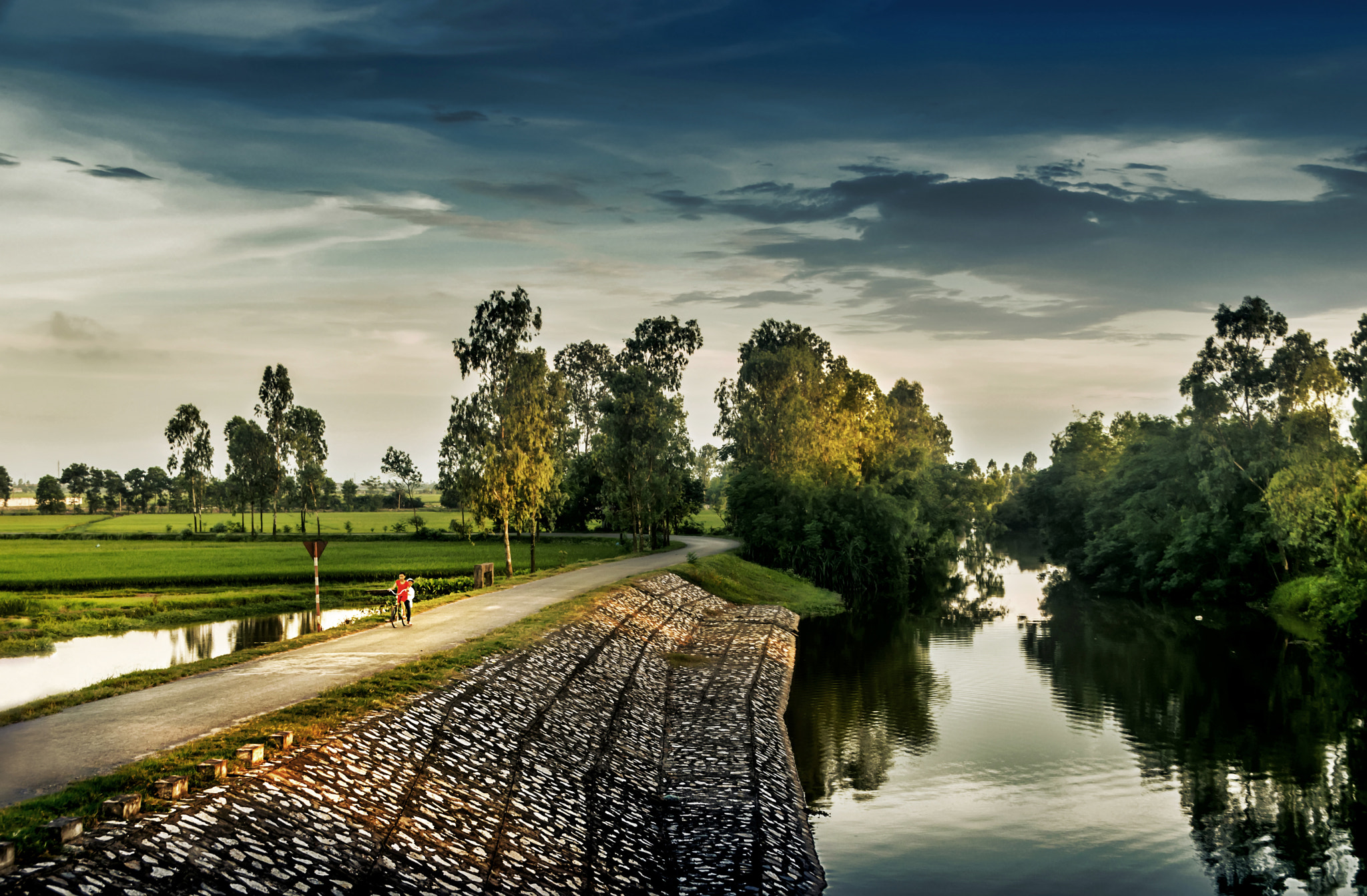 Nikon D5300 + Sigma 18-250mm F3.5-6.3 DC OS HSM sample photo. Afternoon countryside in thai binh - vietnam. photography