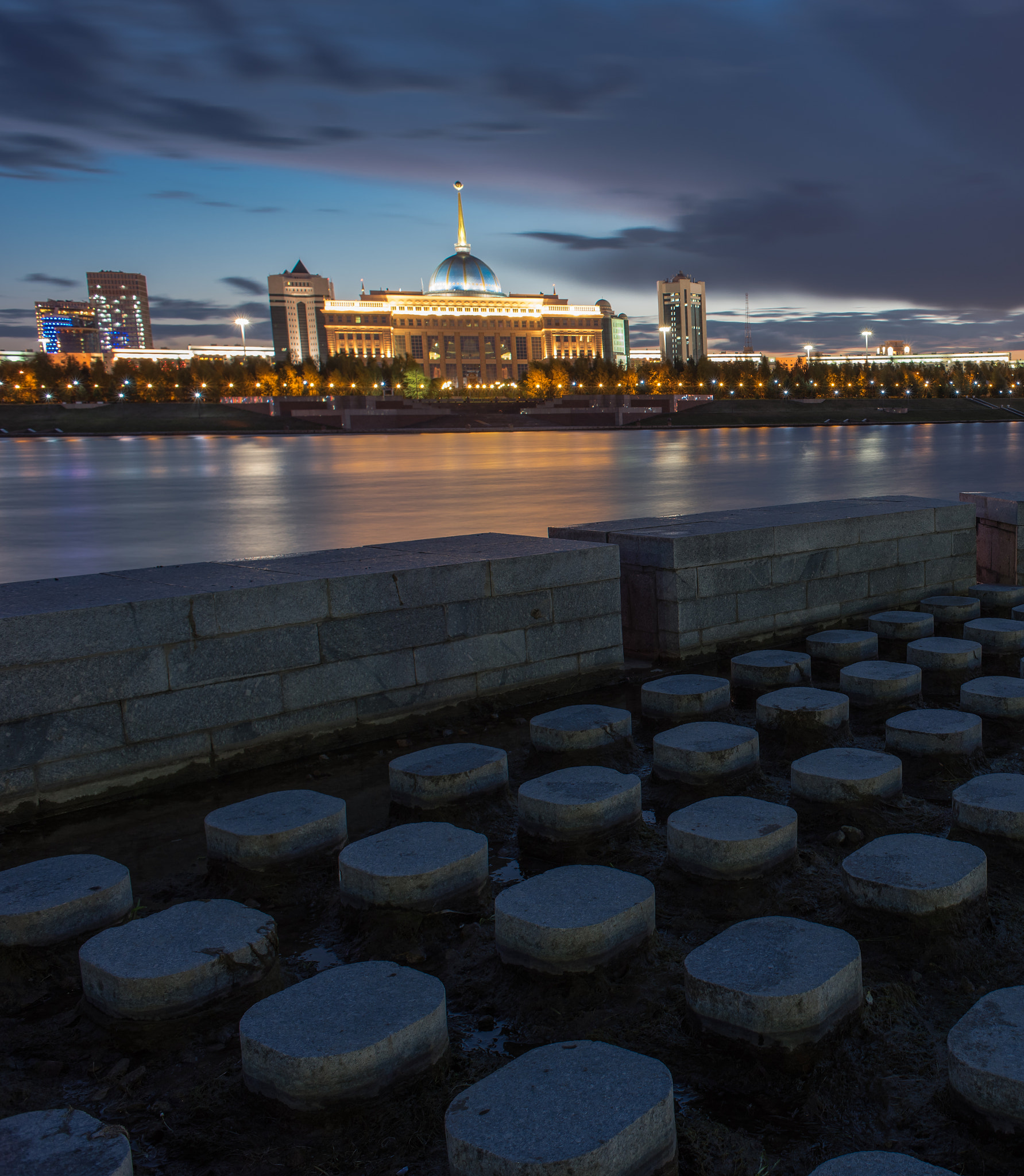 Nikon D810 + Nikon AF Nikkor 24mm F2.8D sample photo. Evening in astana photography