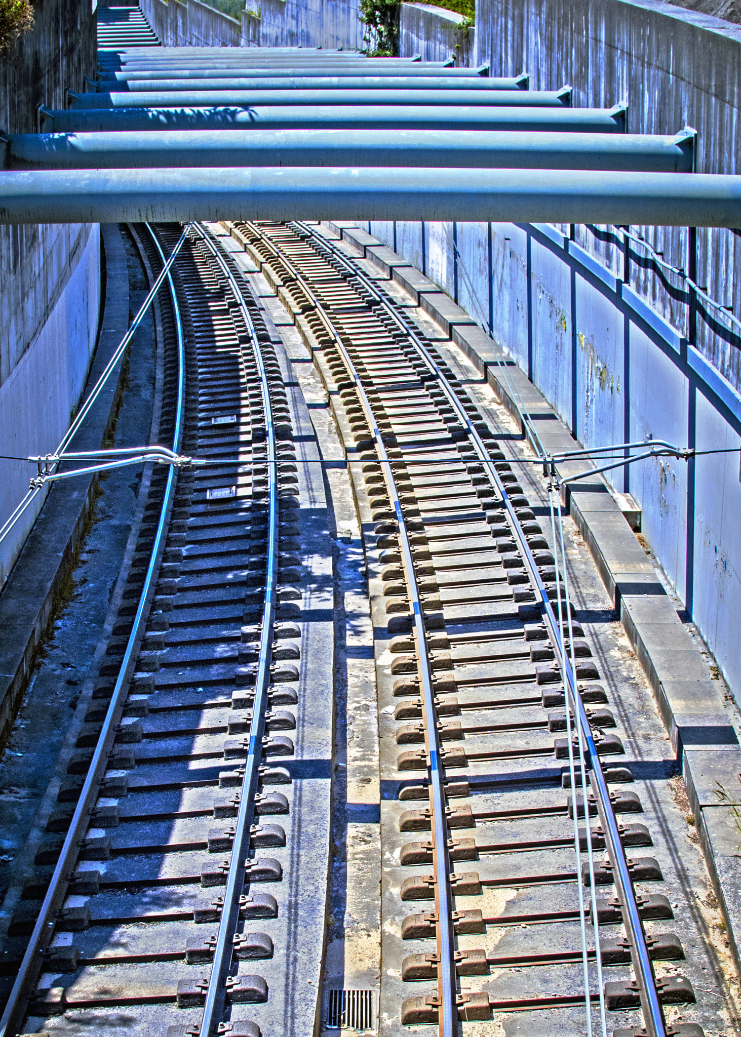 Olympus PEN E-PL6 + Sigma 19mm F2.8 DN Art sample photo. Random rails in porto photography