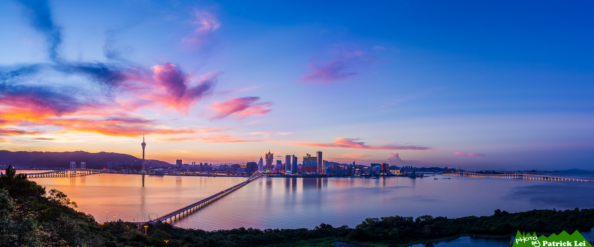 Canon EOS-1D Mark IV sample photo. Macau sunset pano photography