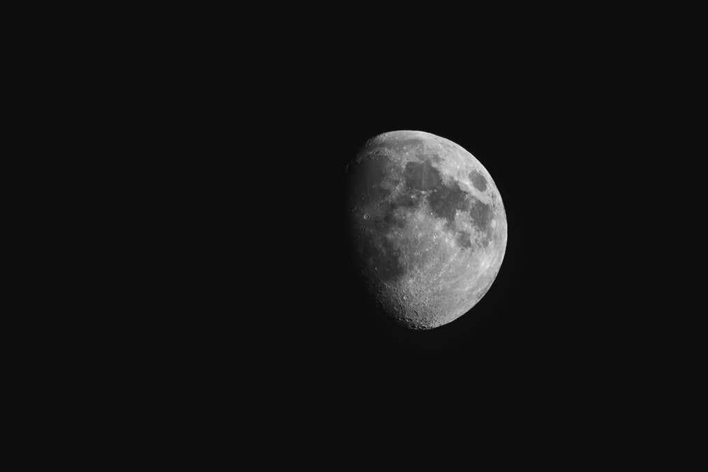 b/w Moon by Nick Patrin on 500px.com