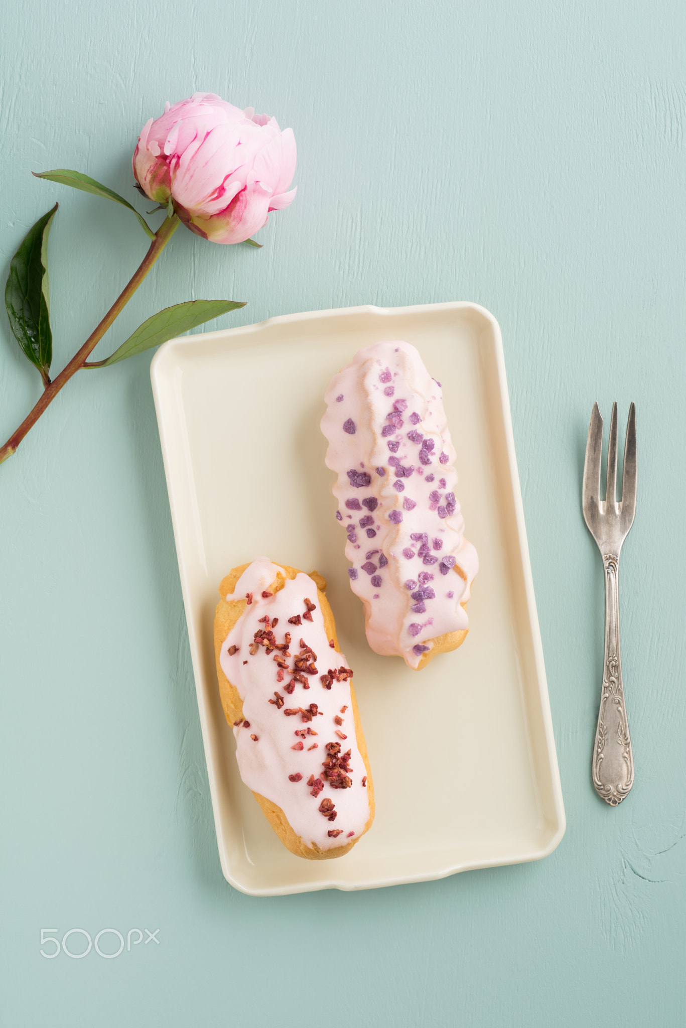 Eclairs with icing