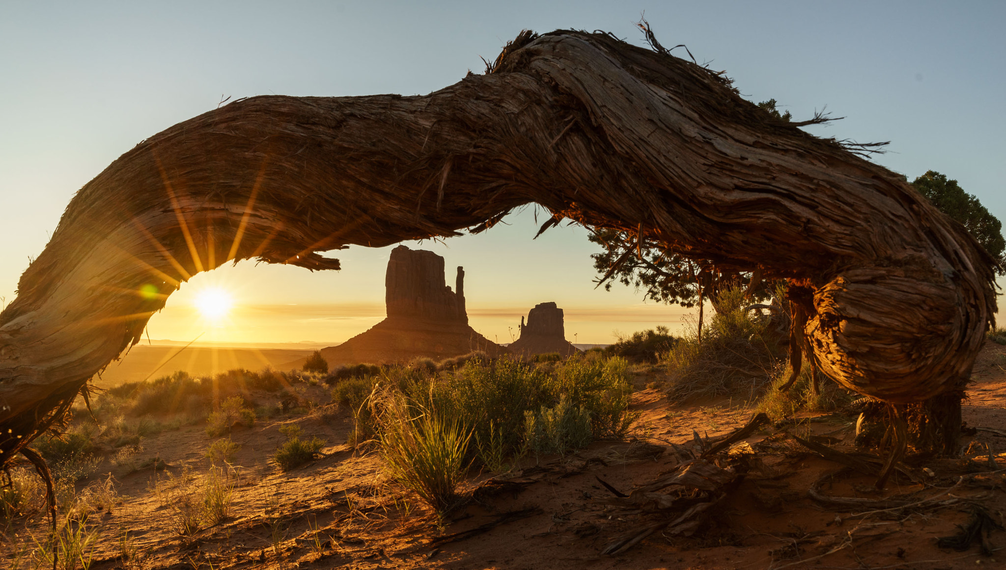 Sony a7R + Sony 70-400mm F4-5.6 G SSM sample photo. Sunrise and monument valley photography