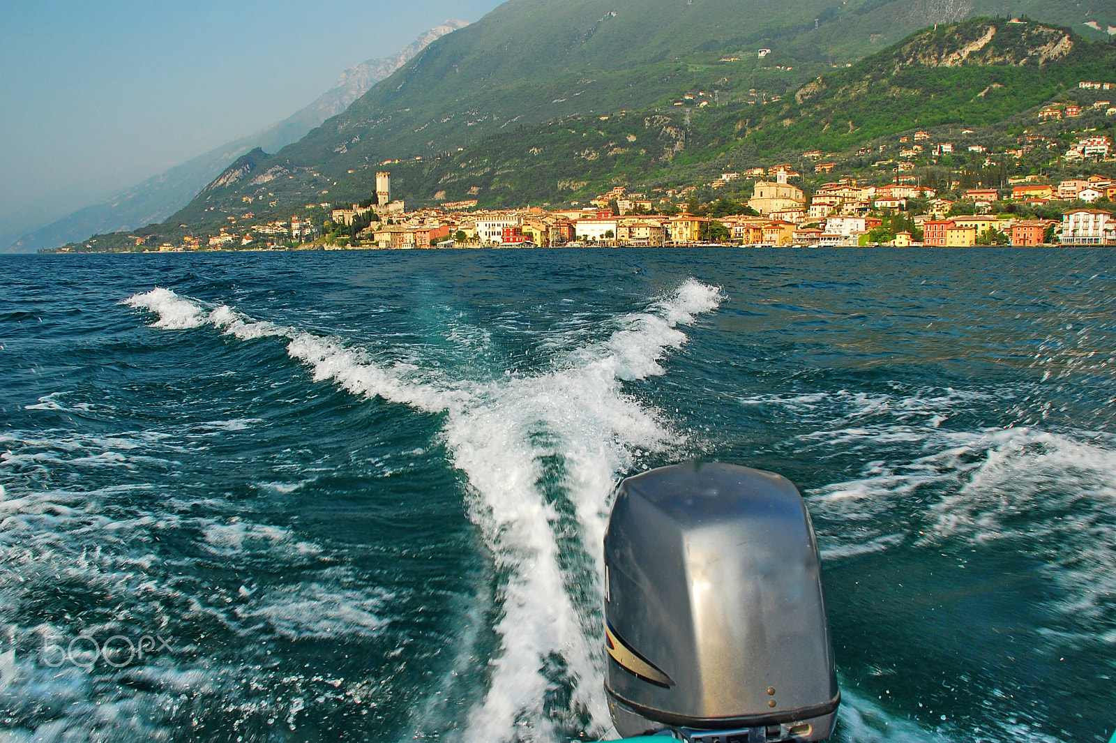 Nikon D40X sample photo. Action speedboating on lake garda photography