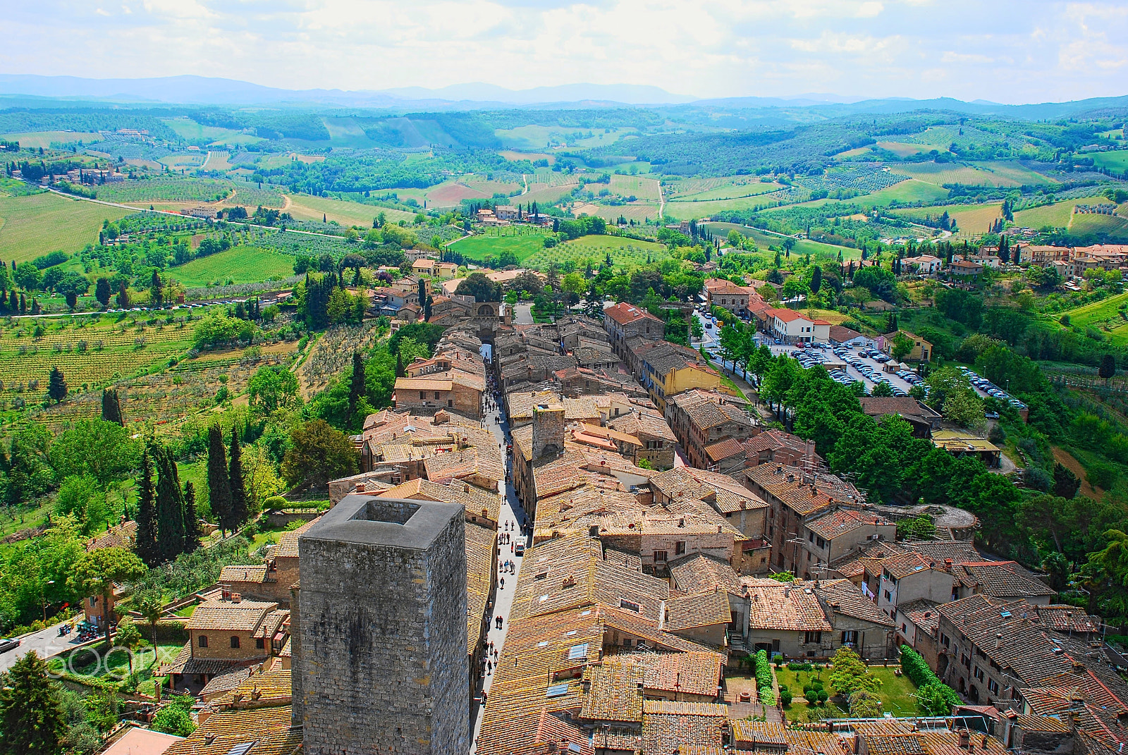 Nikon D40X sample photo. Unique view of medival rooftops and towers of san gimignano in h photography