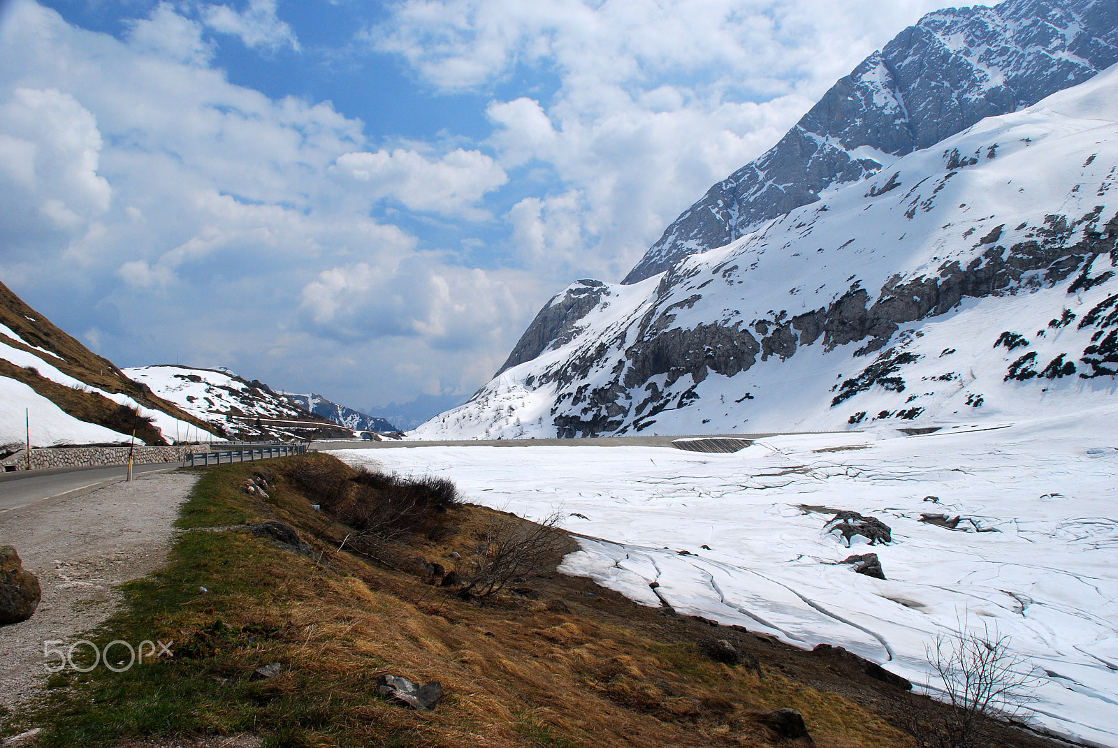 Nikon D40X sample photo. Spring thaw and snow at the italian dolomites photography