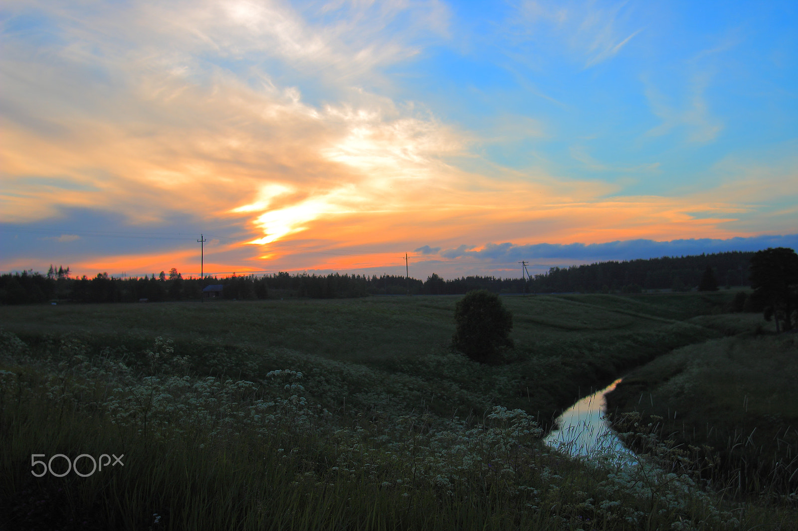 Canon EOS 600D (Rebel EOS T3i / EOS Kiss X5) + Canon EF 20-35mm f/2.8L sample photo. Maaria river by night time photography