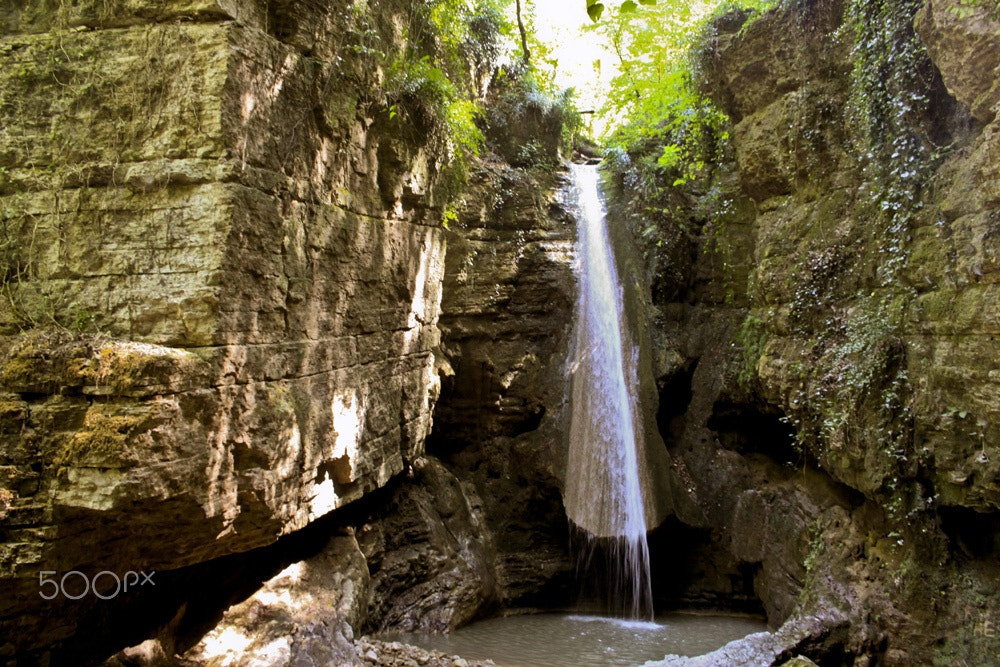 Canon EF-S 18-55mm F3.5-5.6 sample photo. Sange no waterfall photography