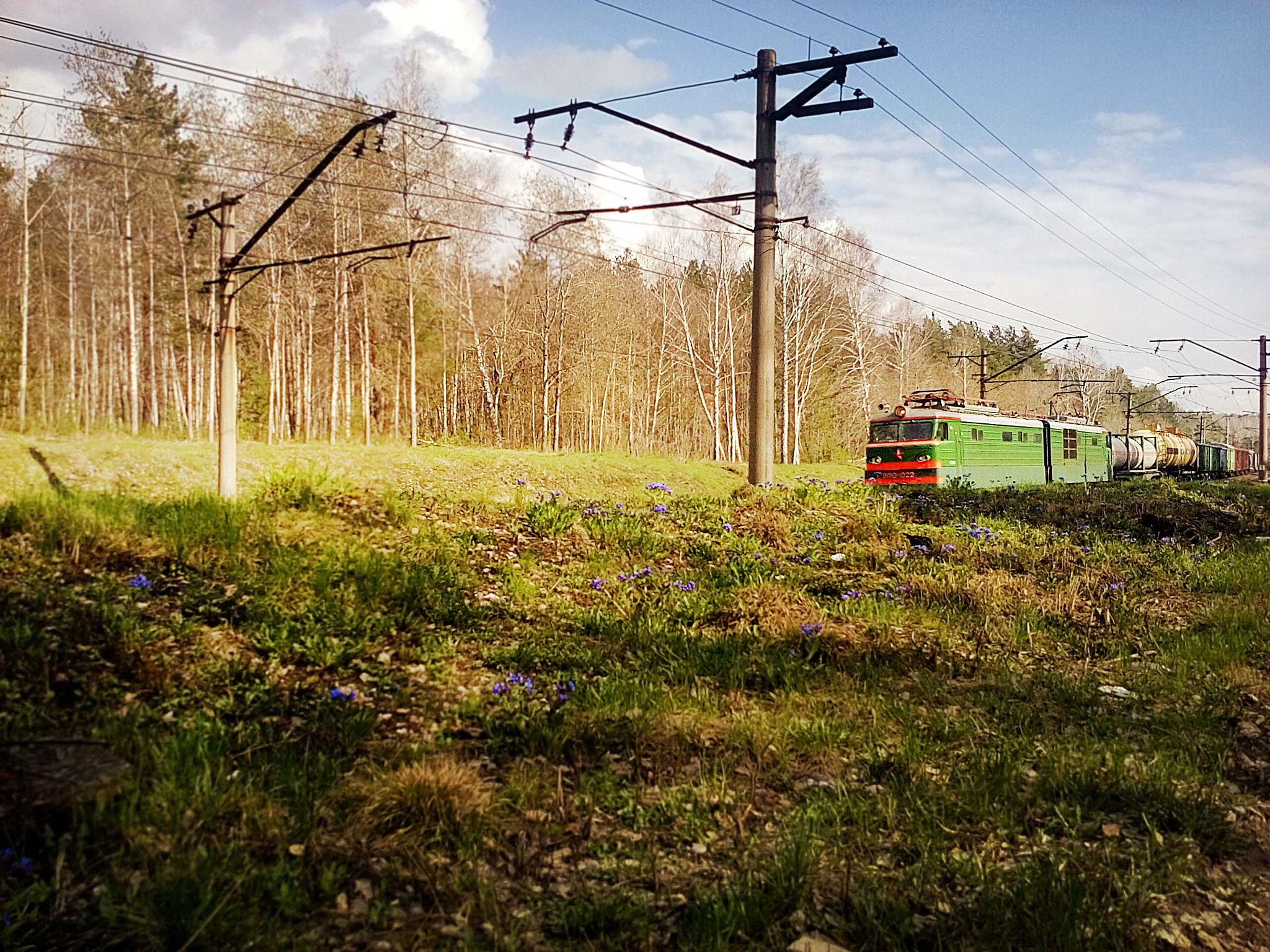 LG LEON sample photo. Russian freight train photography