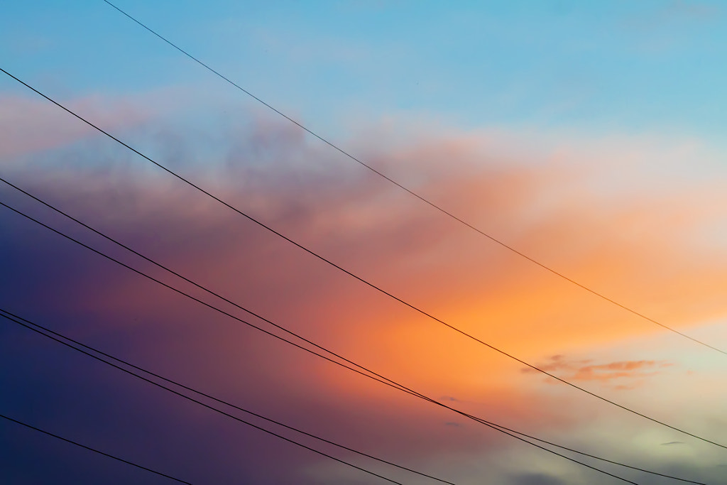 Sunset under power lines #3 by Nick Patrin on 500px.com