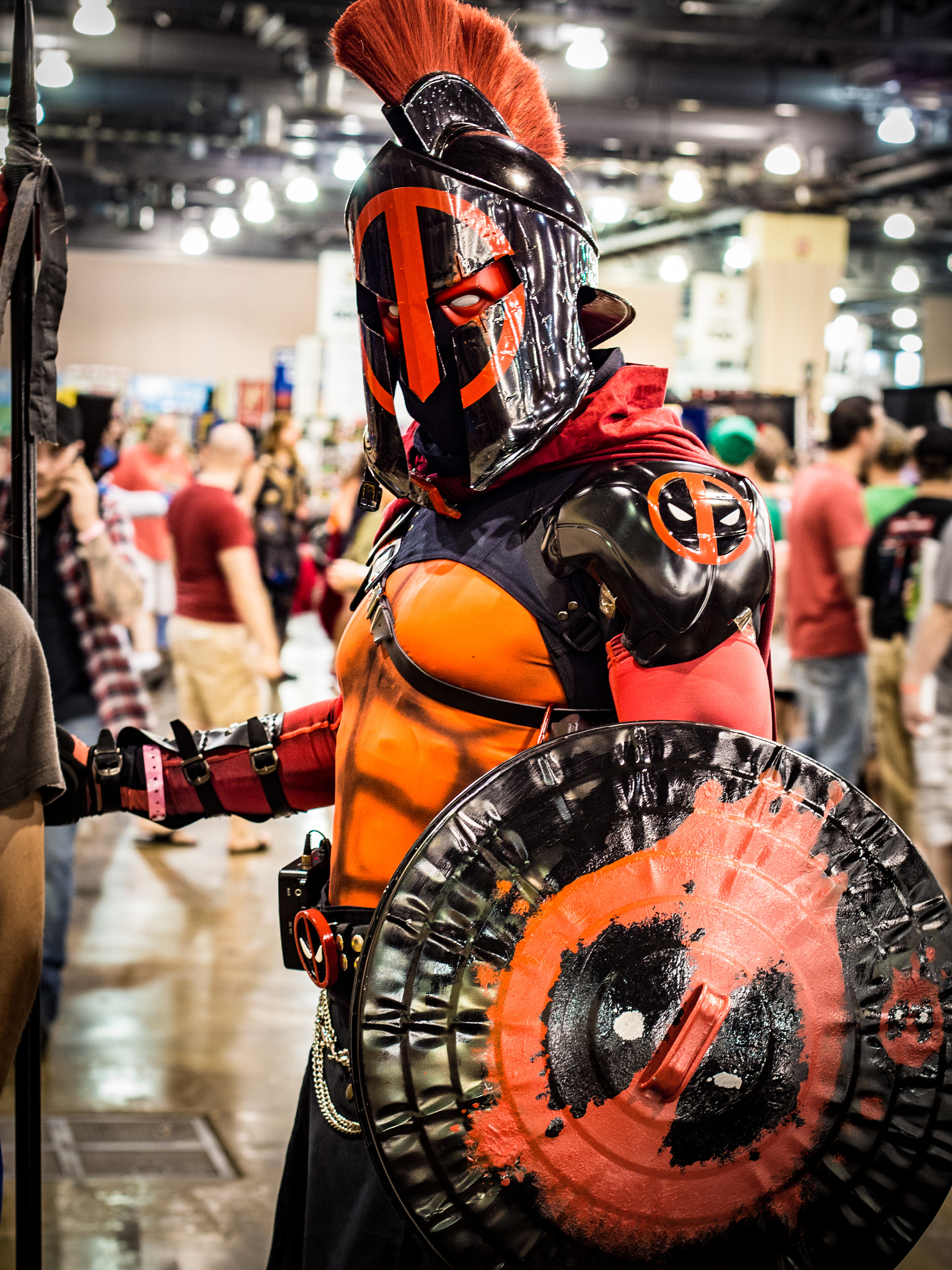 Olympus PEN E-P5 + Olympus M.Zuiko Digital 45mm F1.8 sample photo. Centurion deadpool, philadelphia comic con, 2016 photography