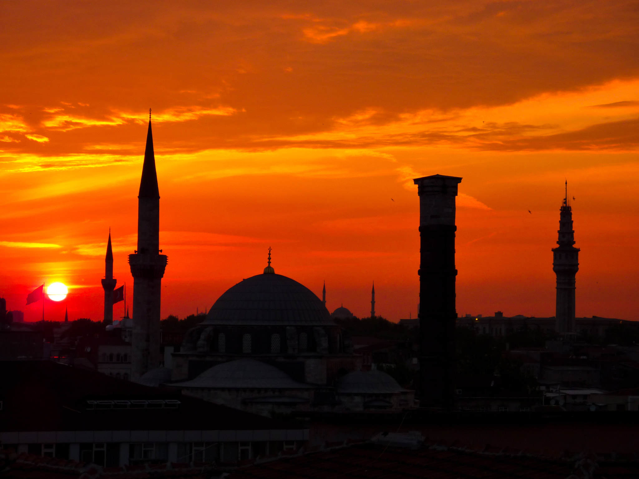 Panasonic DMC-ZS1 sample photo. Sunset over the mosque photography